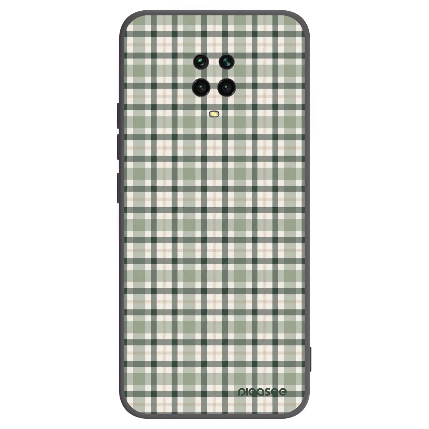 Picasee Μαύρη θήκη σιλικόνης για Xiaomi Redmi Note 9 Pro - Sage Tartan
