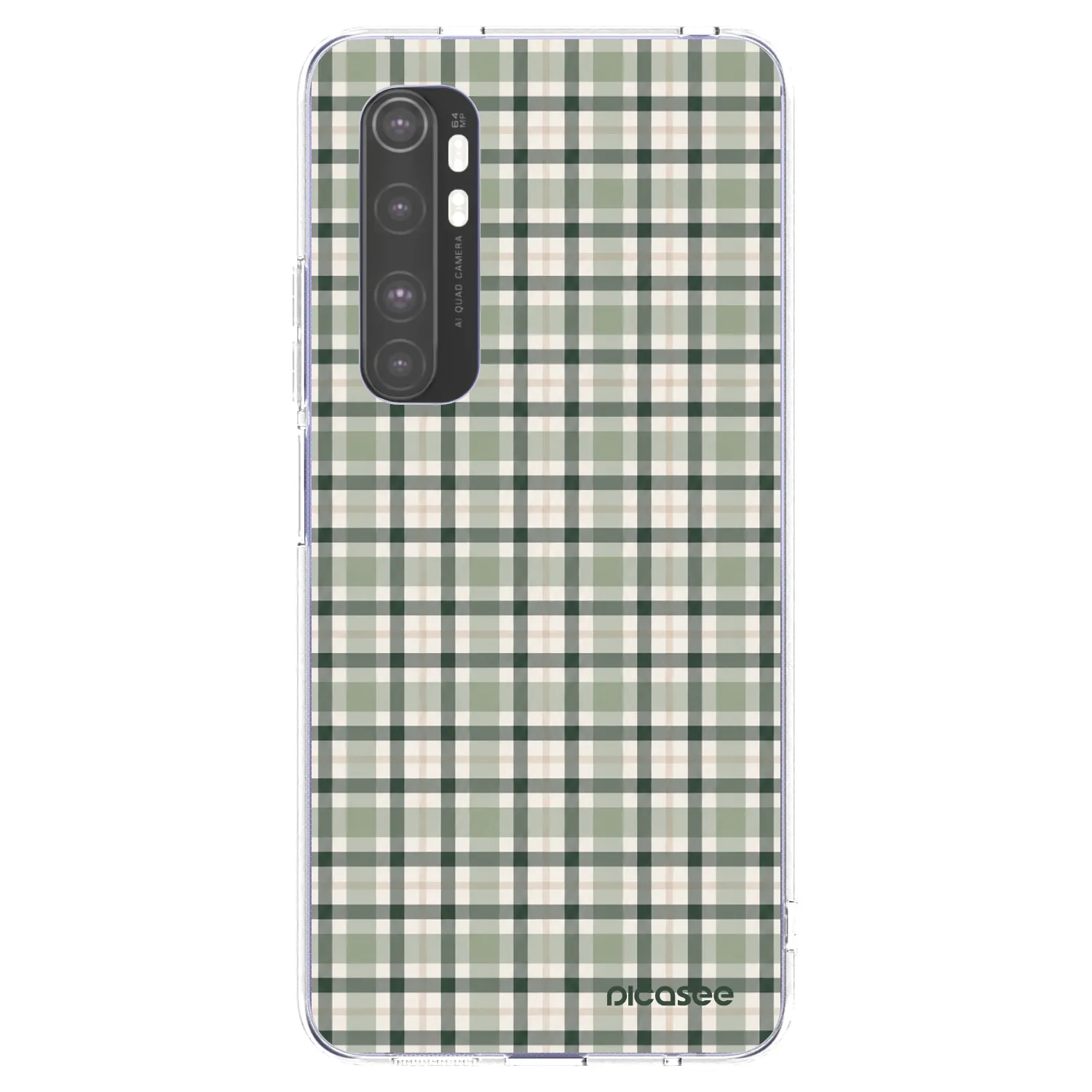 Picasee διαφανής θήκη σιλικόνης Xiaomi Mi Note 10 Lite - Sage Tartan