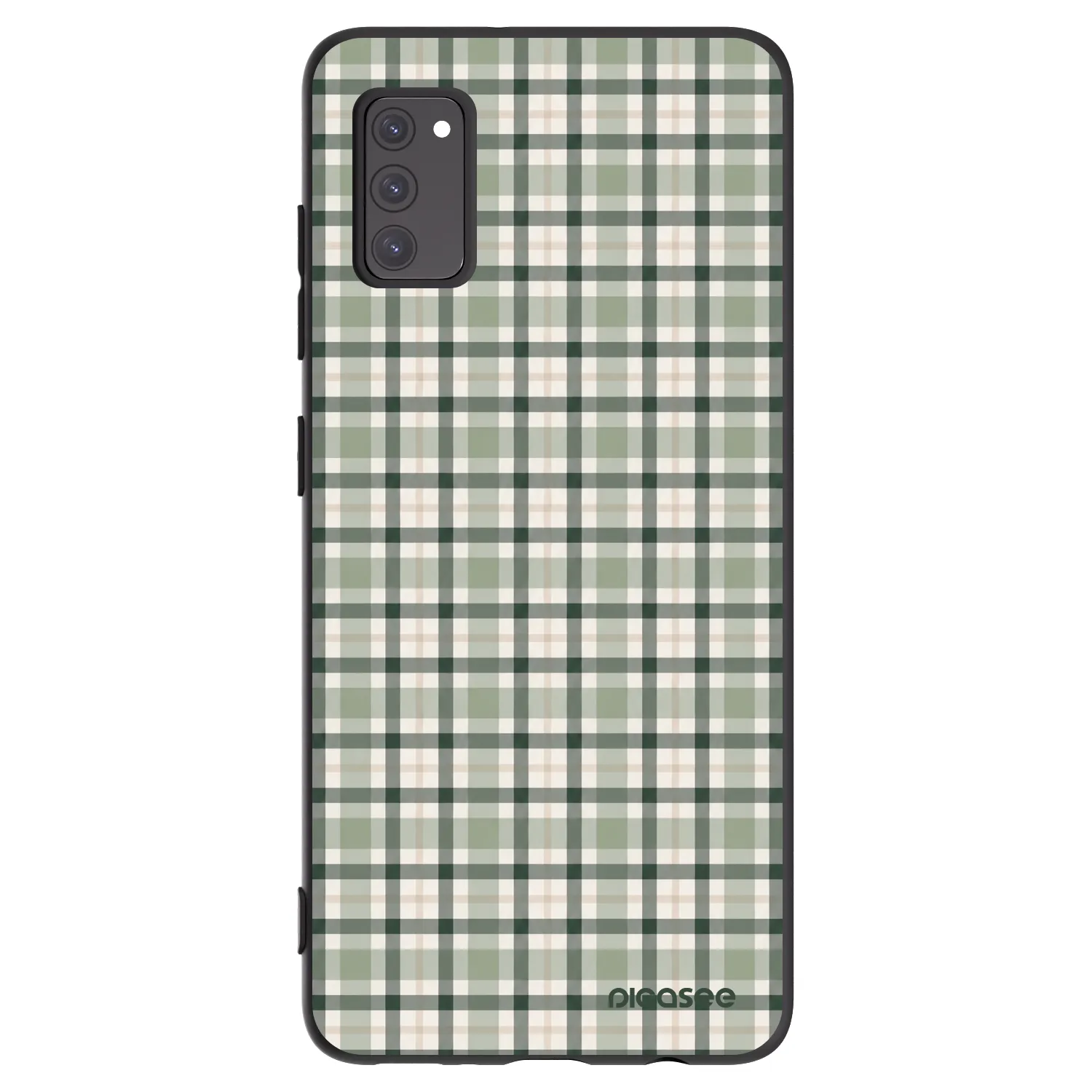 Picasee Μαύρη θήκη σιλικόνης για Samsung Galaxy A41 A415F - Sage Tartan