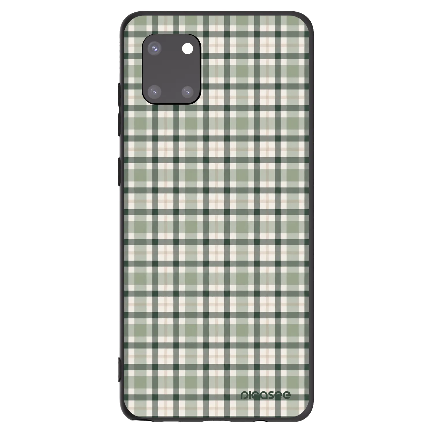 Picasee Μαύρη θήκη σιλικόνης για Samsung Galaxy Note 10 Lite N770F - Sage Tartan