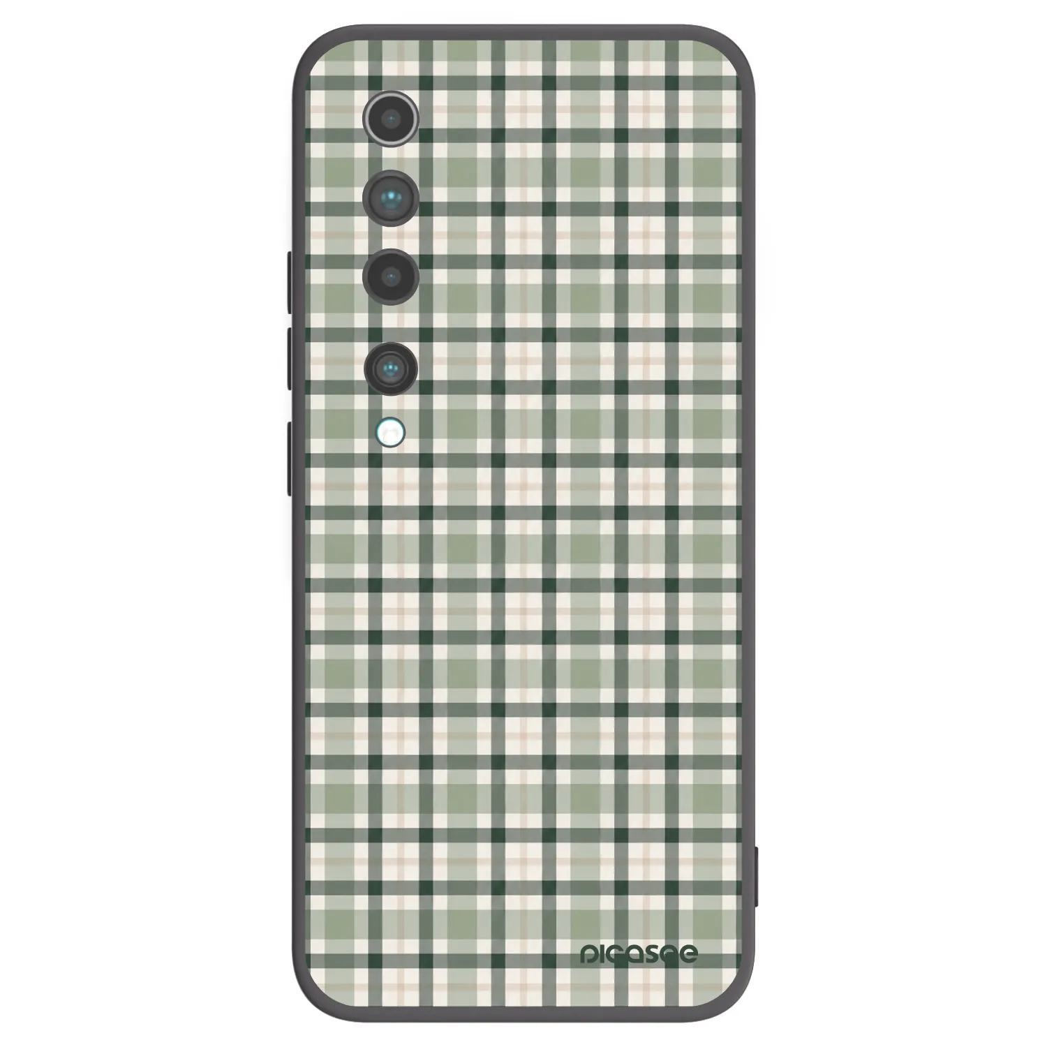 Picasee Μαύρη θήκη σιλικόνης για Xiaomi Mi 10 - Sage Tartan