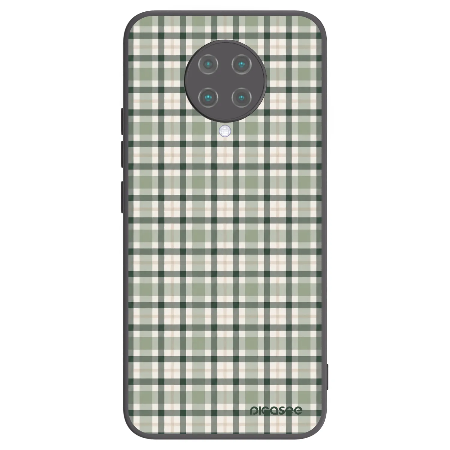 Picasee Μαύρη θήκη σιλικόνης για Xiaomi Poco F2 Pro - Sage Tartan