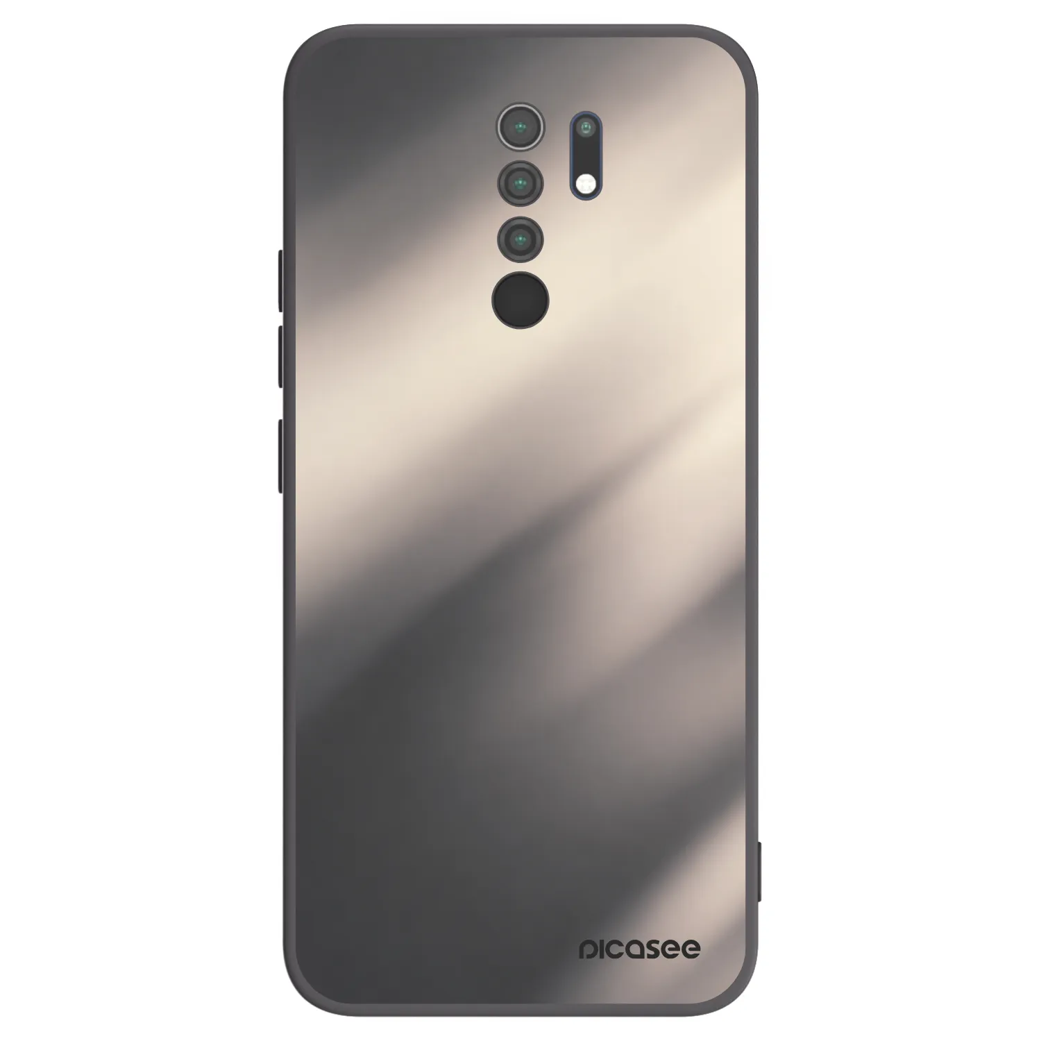 Picasee Μαύρη θήκη σιλικόνης για Xiaomi Redmi 9 - Smoky Beige