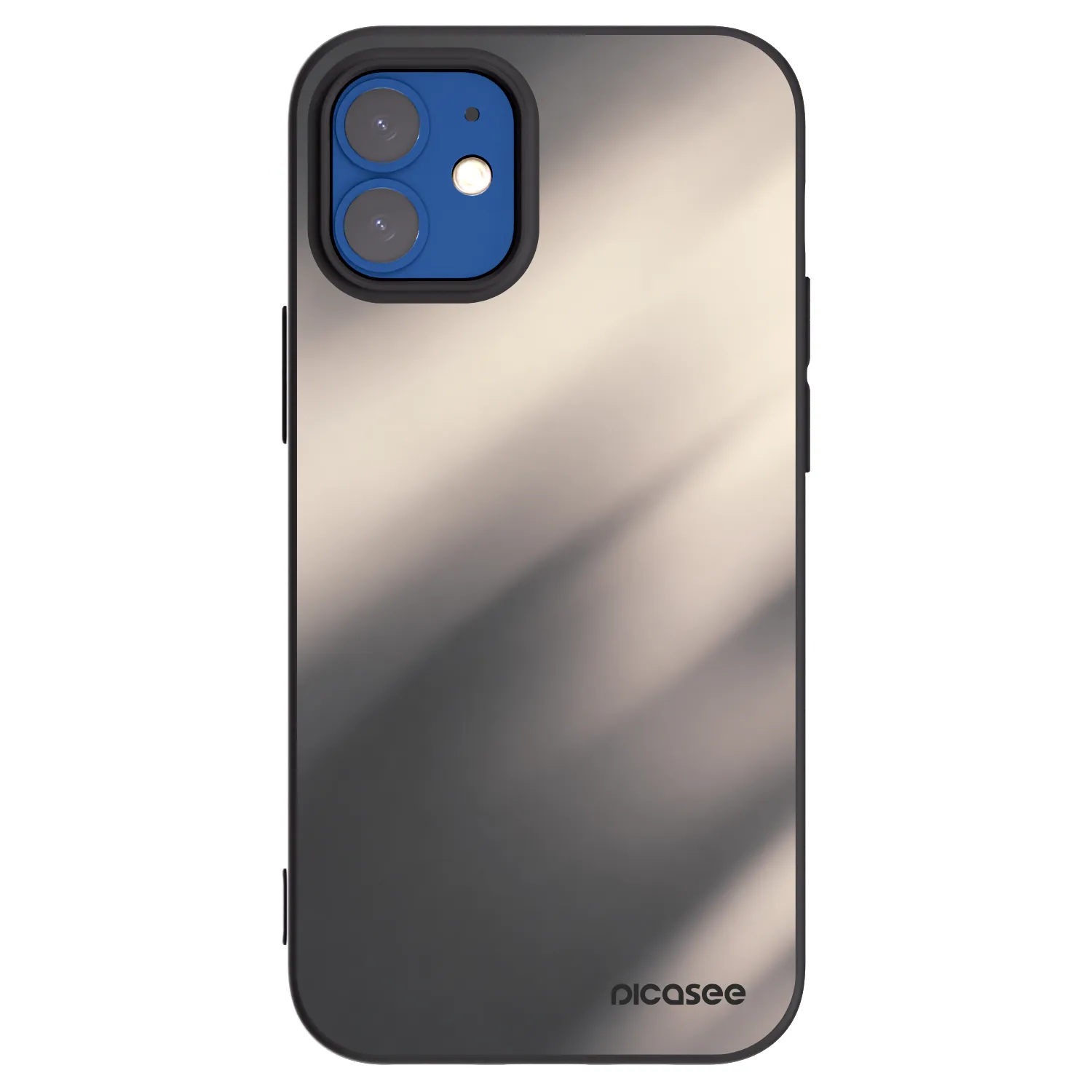 Picasee Μαύρη θήκη σιλικόνης για Apple iPhone 12 mini - Smoky Beige