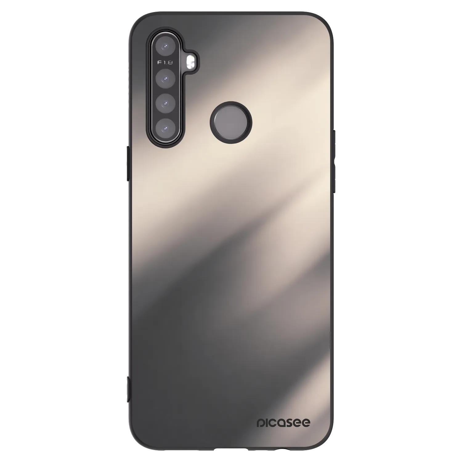 Picasee Μαύρη θήκη σιλικόνης για Realme 5 - Smoky Beige
