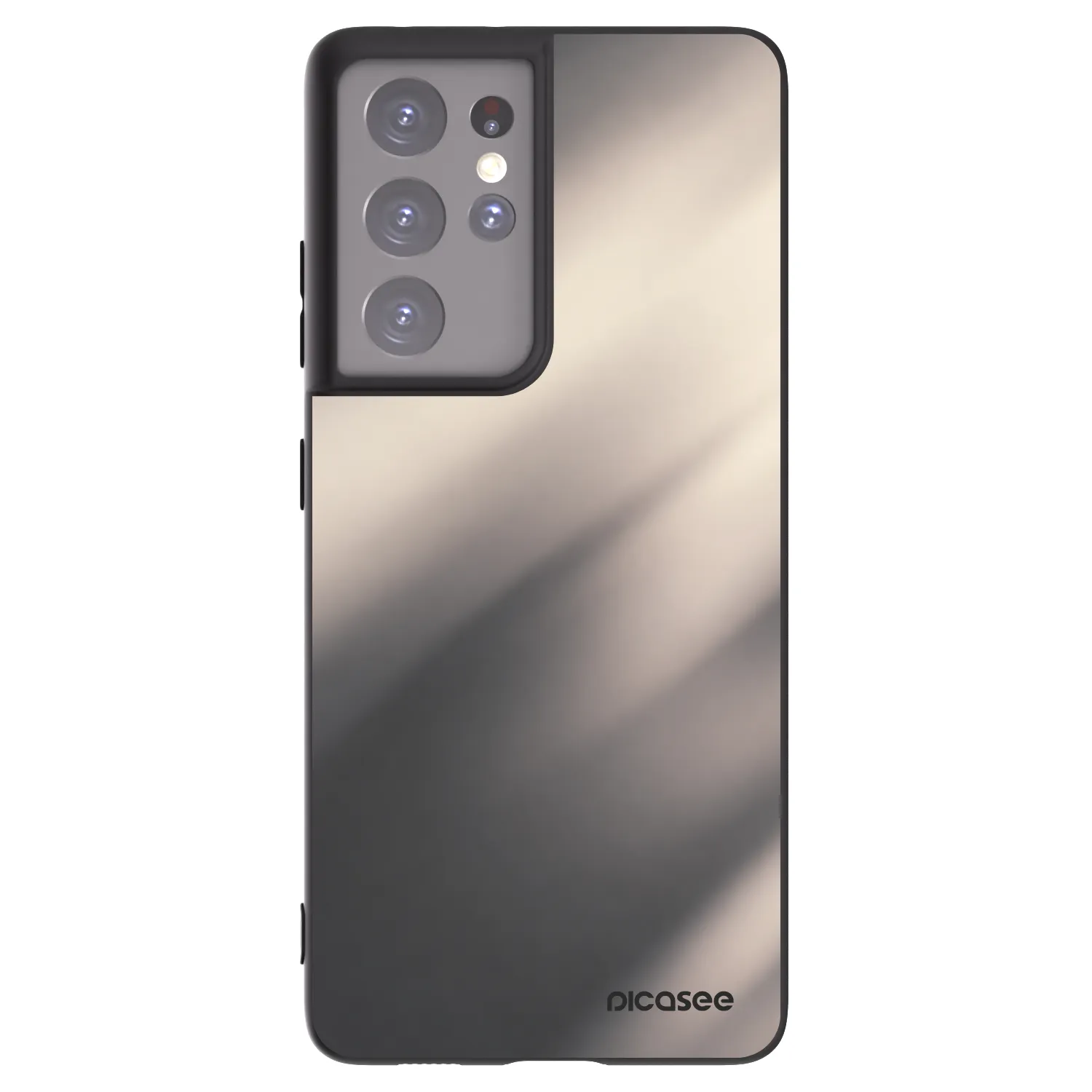 Picasee Μαύρη θήκη σιλικόνης για Samsung Galaxy S21 Ultra 5G G998B - Smoky Beige
