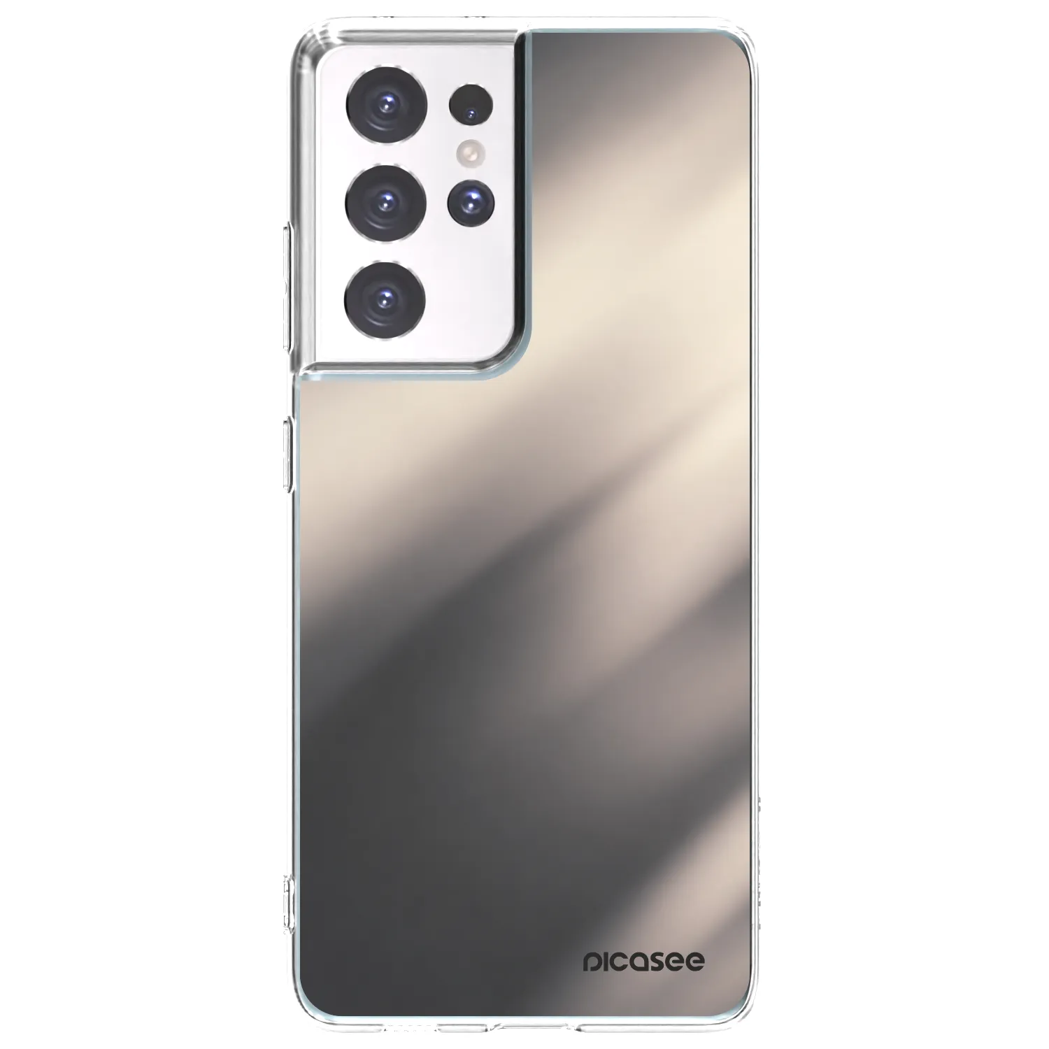Picasee διαφανής θήκη σιλικόνης Samsung Galaxy S21 Ultra 5G G998B - Smoky Beige