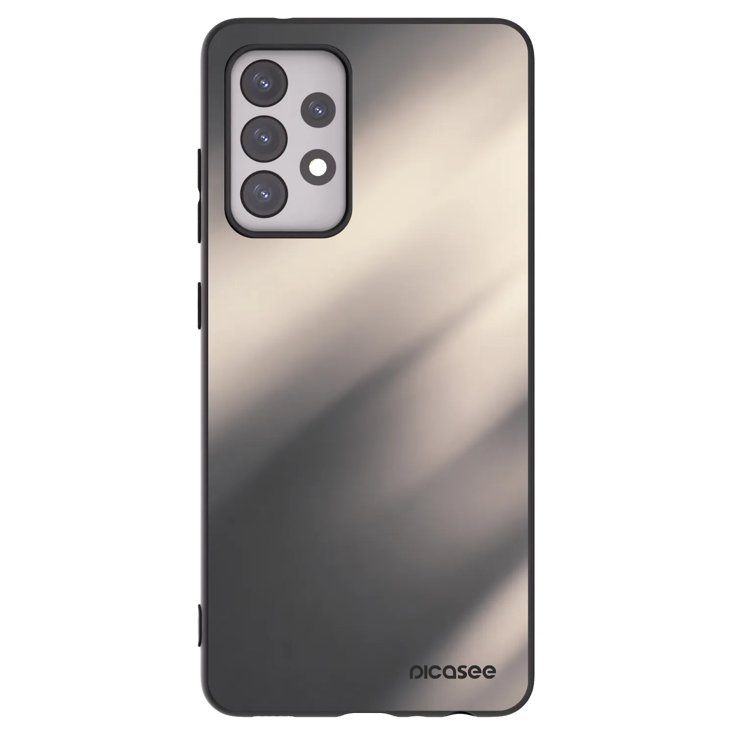 Picasee Μαύρη θήκη σιλικόνης για Samsung Galaxy A52 5G A525F - Smoky Beige