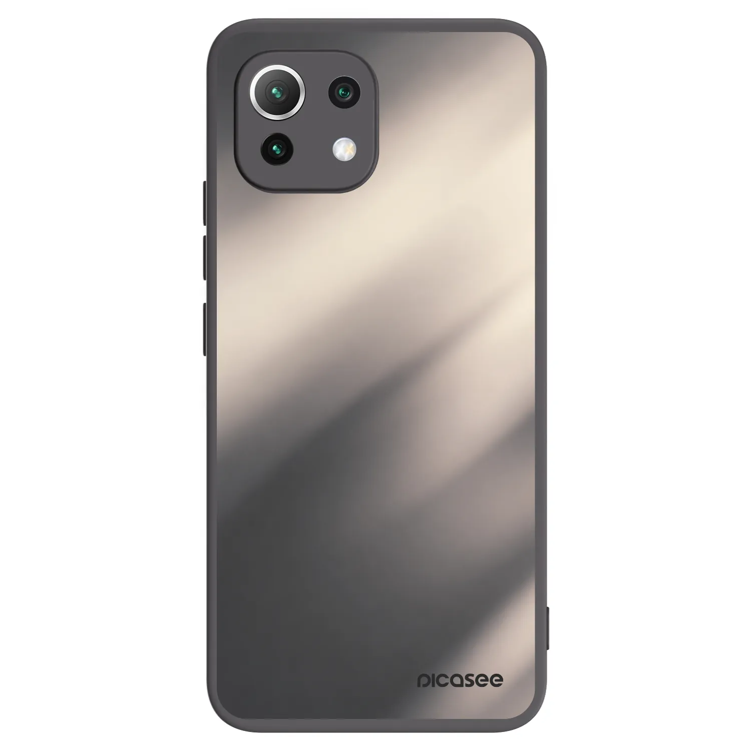 Picasee Μαύρη θήκη σιλικόνης για Xiaomi Mi 11 Lite - Smoky Beige