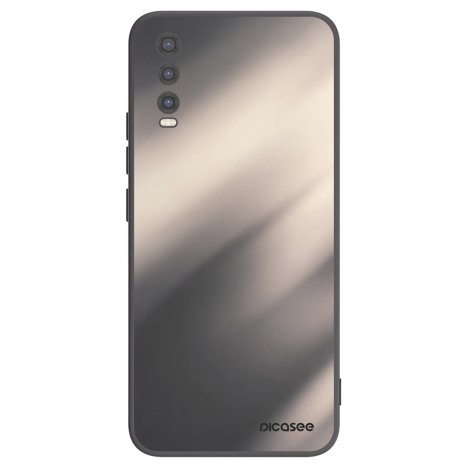 Picasee Μαύρη θήκη σιλικόνης για Vivo Y20s - Smoky Beige