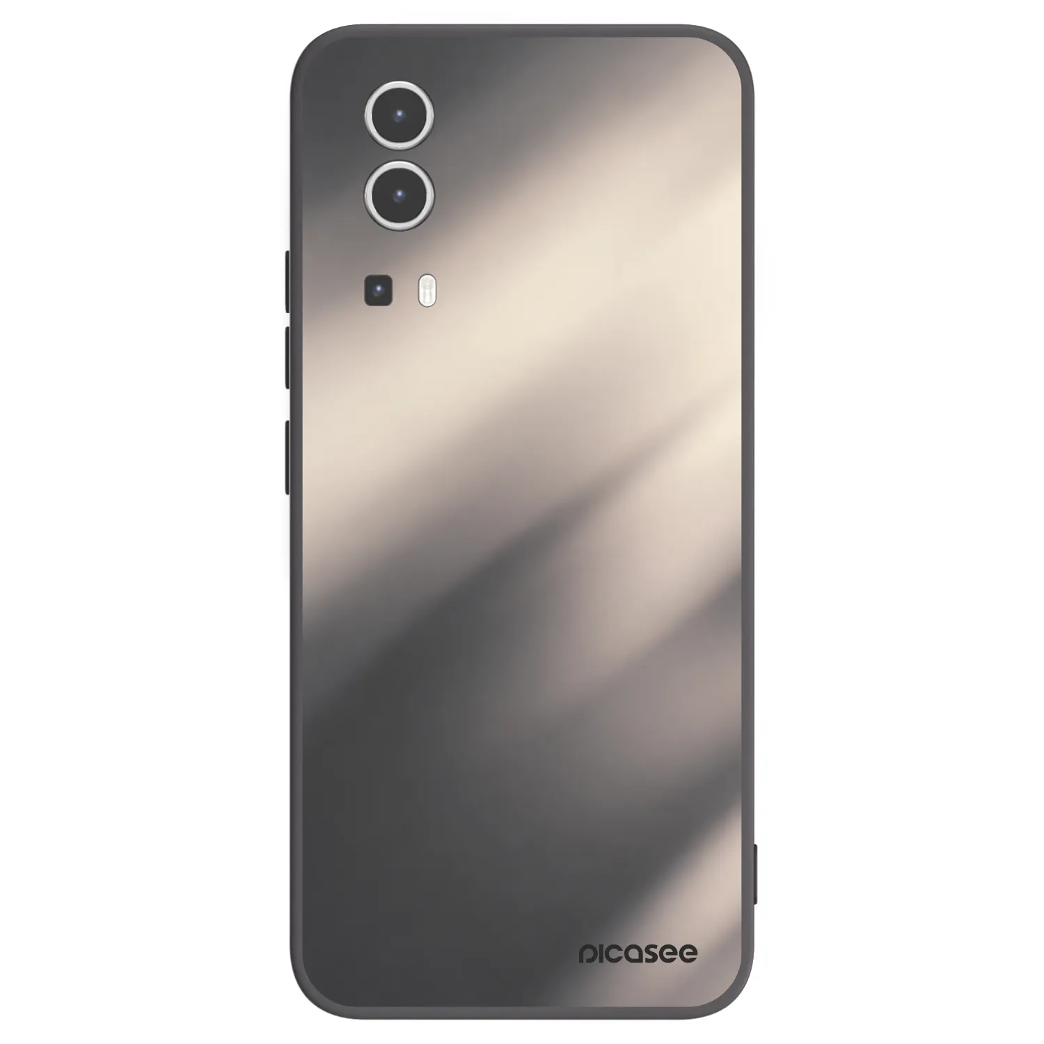 Picasee Μαύρη θήκη σιλικόνης για Vivo Y72 5G - Smoky Beige