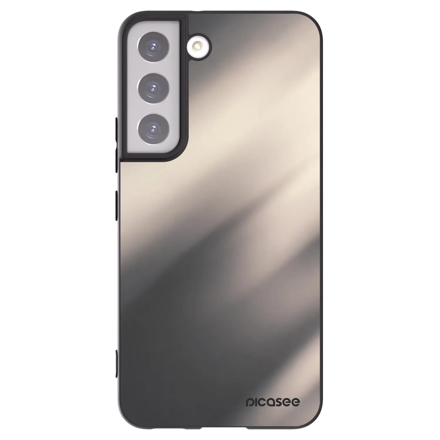 Picasee Μαύρη θήκη σιλικόνης για Samsung Galaxy S22 5G - Smoky Beige