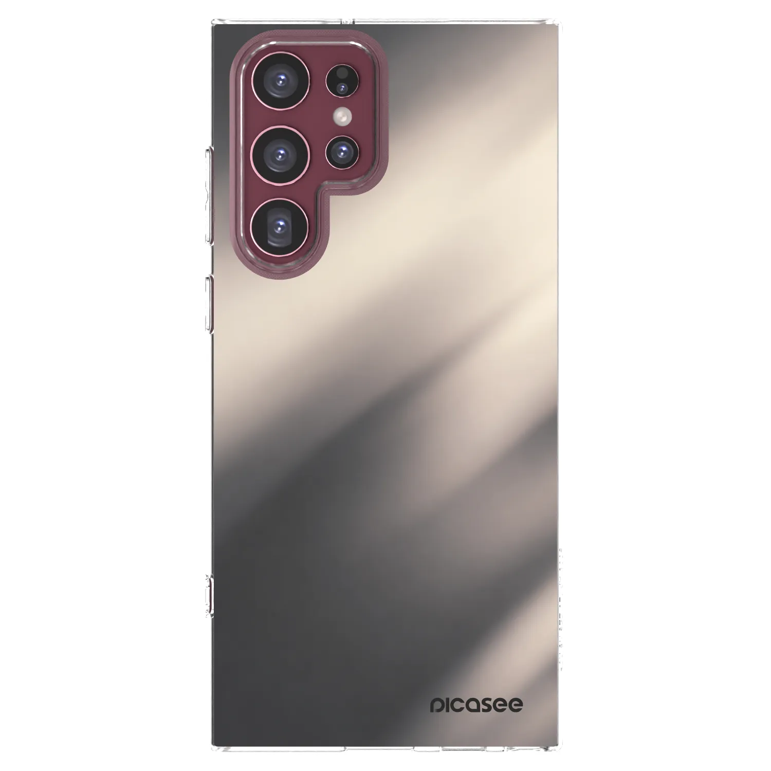 Picasee διαφανής θήκη σιλικόνης Samsung Galaxy S22 Ultra 5G - Smoky Beige