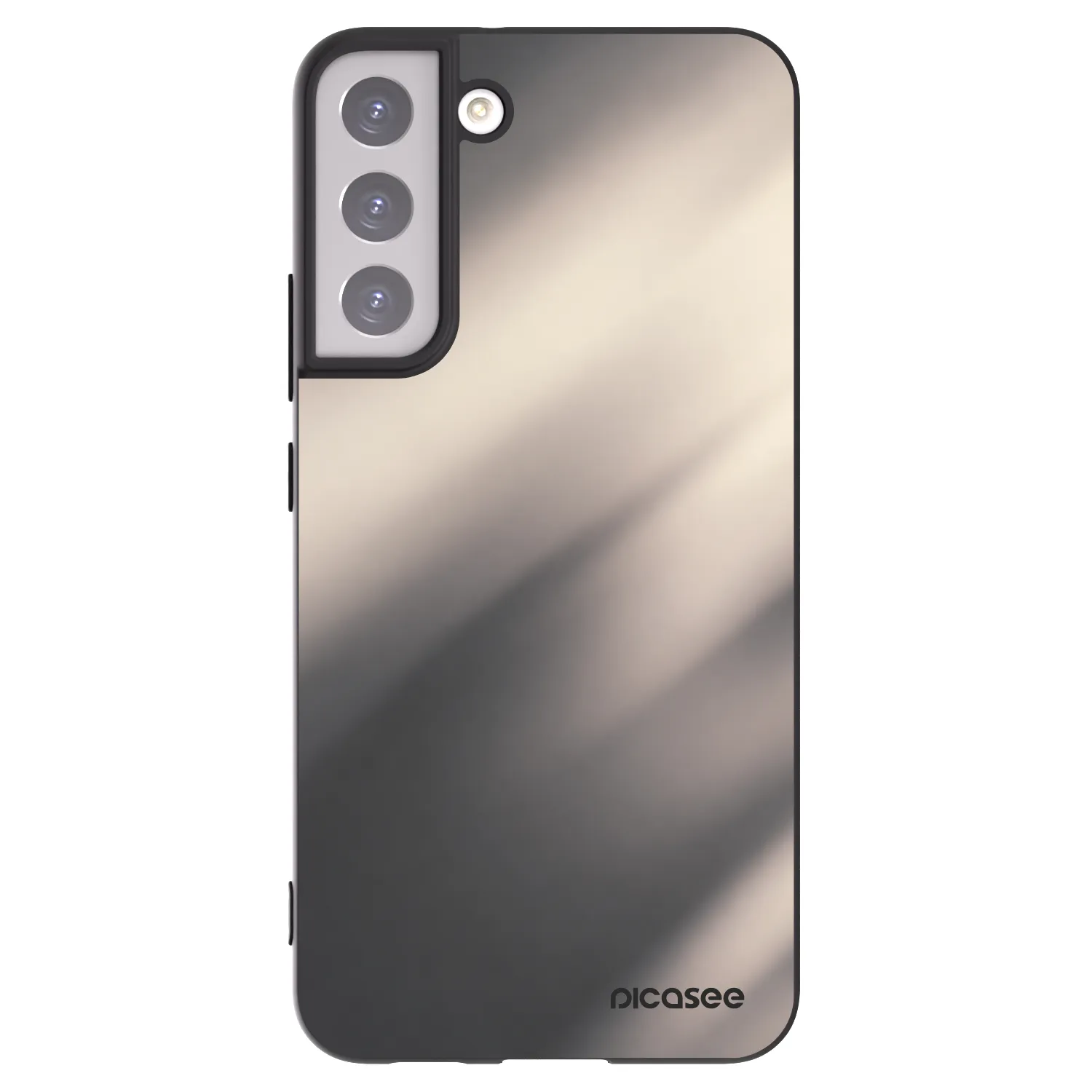 Picasee Μαύρη θήκη σιλικόνης για Samsung Galaxy S22+ 5G - Smoky Beige