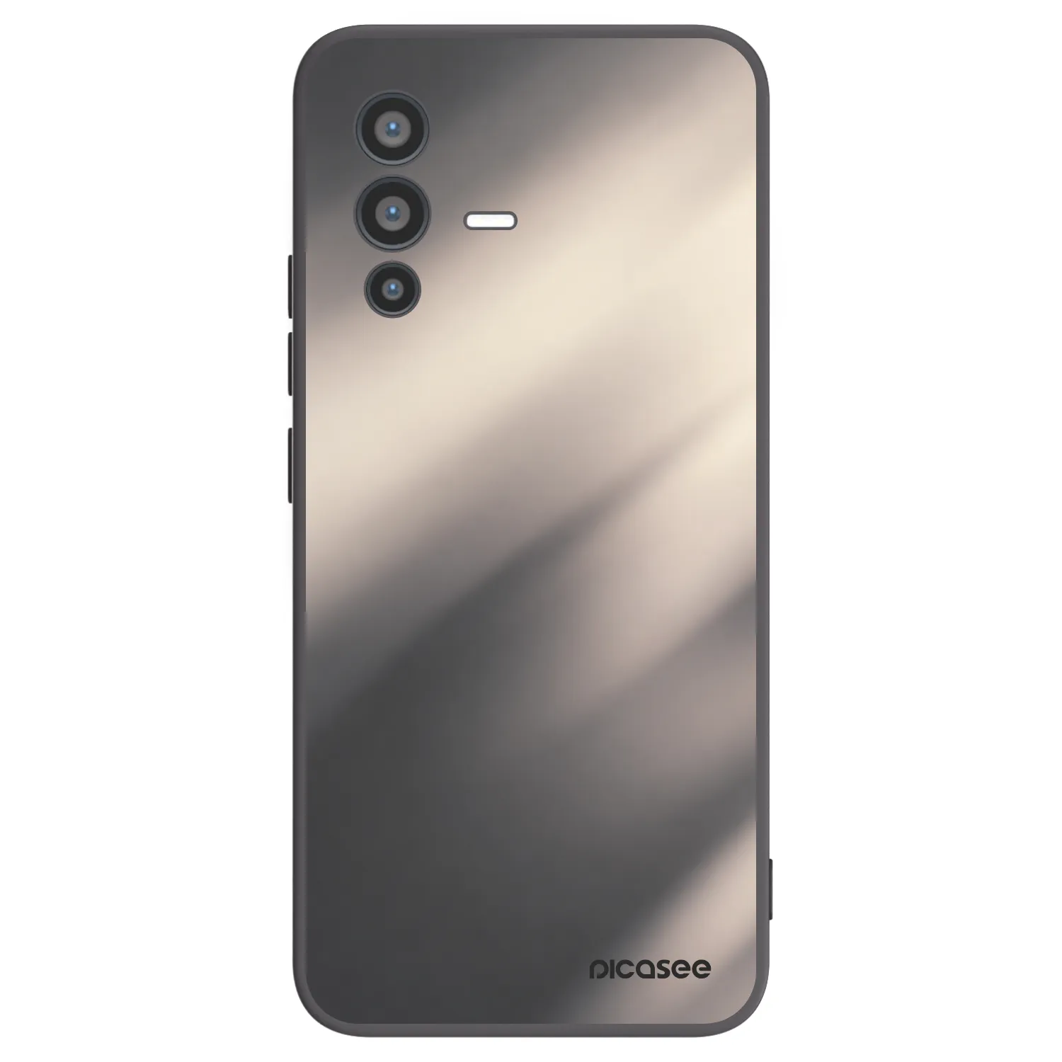 Picasee Μαύρη θήκη σιλικόνης για Vivo V23 5G - Smoky Beige