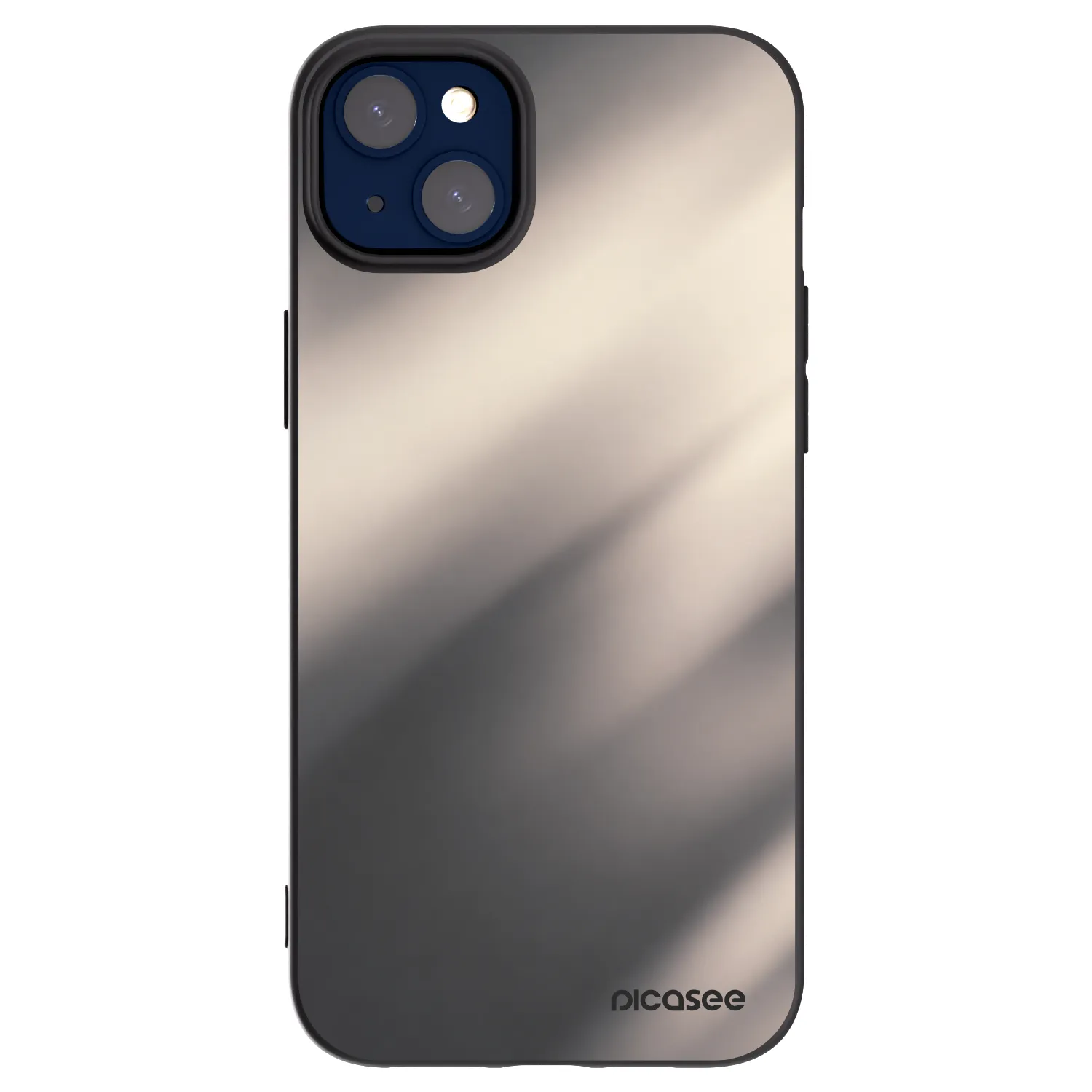 Picasee Μαύρη θήκη σιλικόνης για Apple iPhone 14 Plus - Smoky Beige
