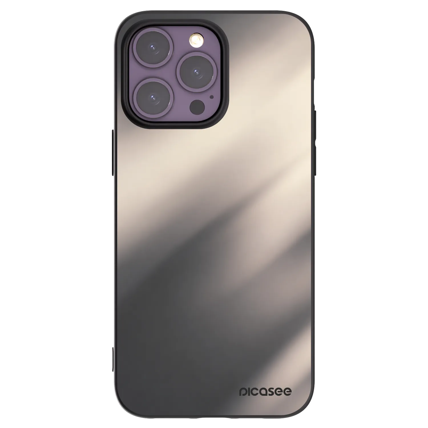 Picasee Μαύρη θήκη σιλικόνης για Apple iPhone 14 Pro Max - Smoky Beige