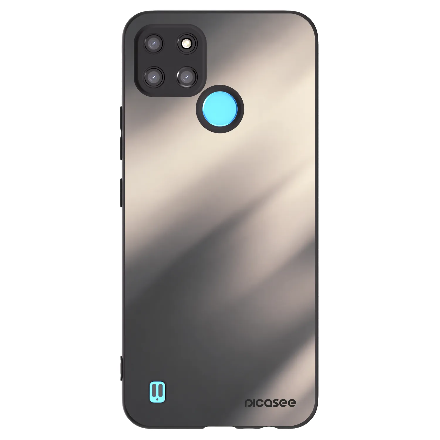 Picasee Μαύρη θήκη σιλικόνης για Realme C21Y - Smoky Beige