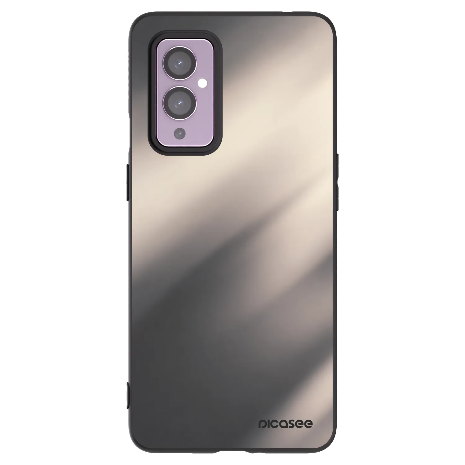 Picasee Μαύρη θήκη σιλικόνης για OnePlus 9 - Smoky Beige