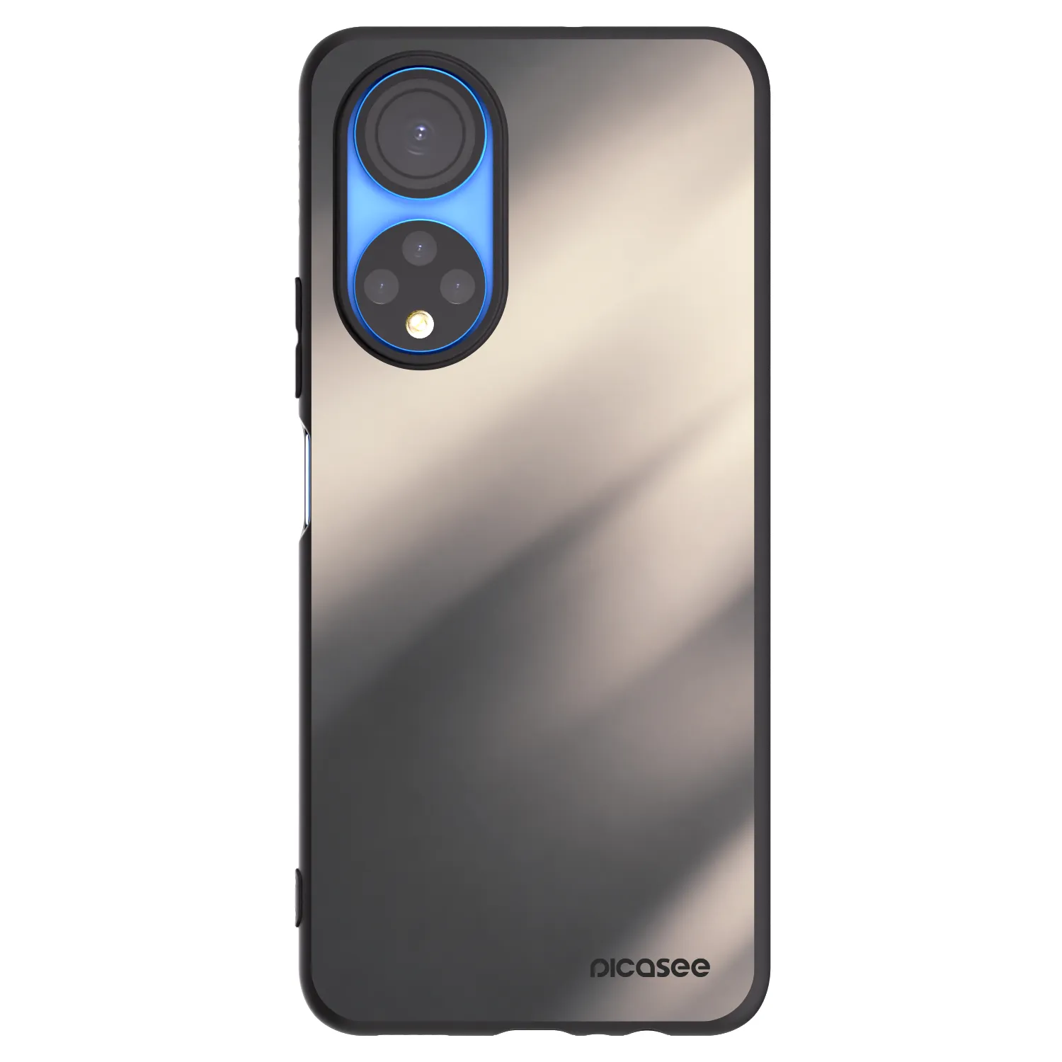 Picasee Μαύρη θήκη σιλικόνης για Honor X7 - Smoky Beige