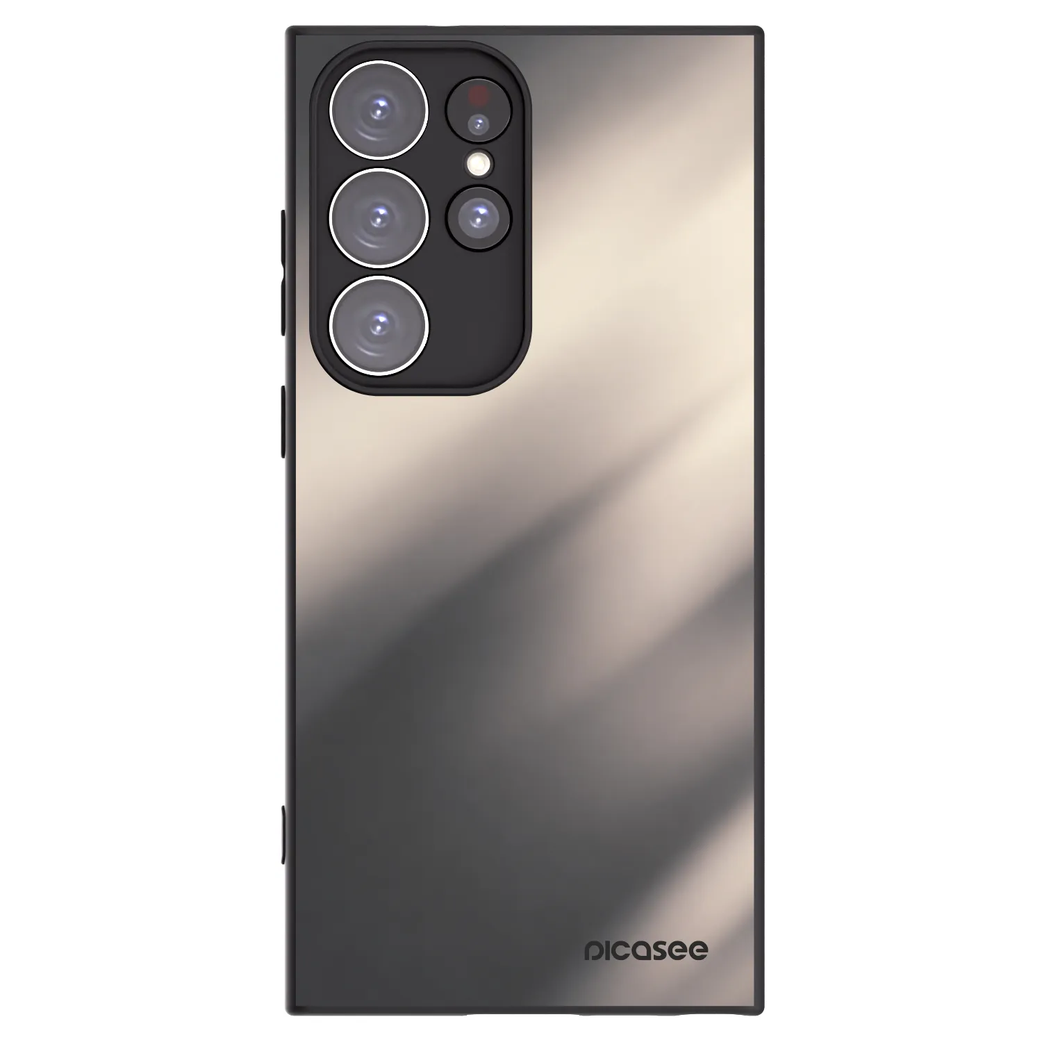 Picasee Μαύρη θήκη σιλικόνης για Samsung Galaxy S23 Ultra 5G - Smoky Beige