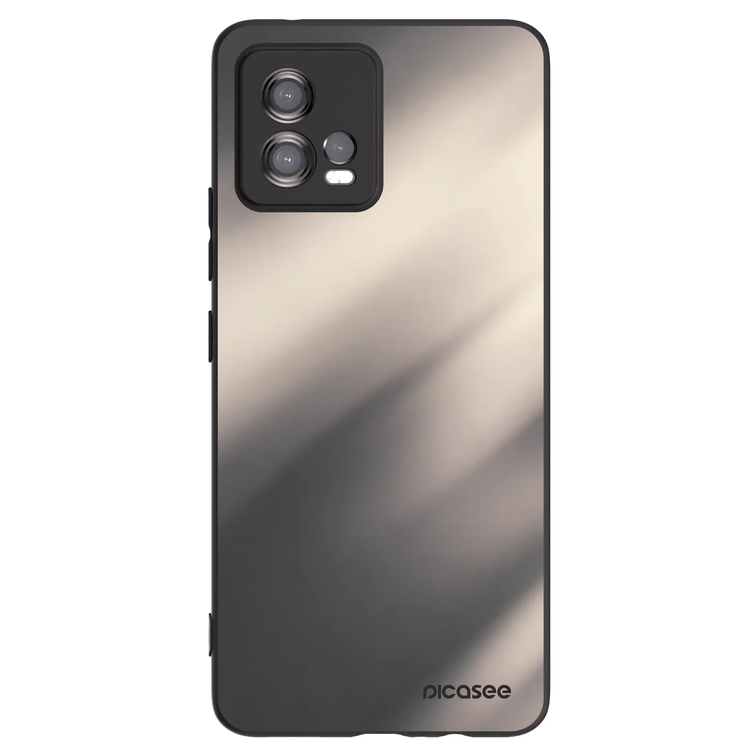 Picasee Μαύρη θήκη σιλικόνης για Motorola Moto G72 - Smoky Beige