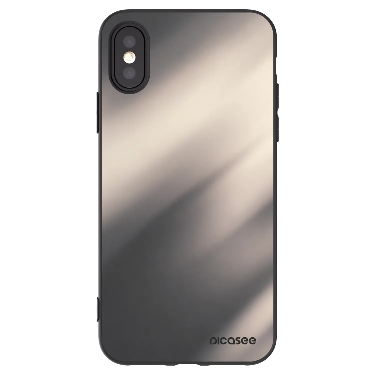 Picasee Μαύρη θήκη σιλικόνης για Apple iPhone X/XS - Smoky Beige