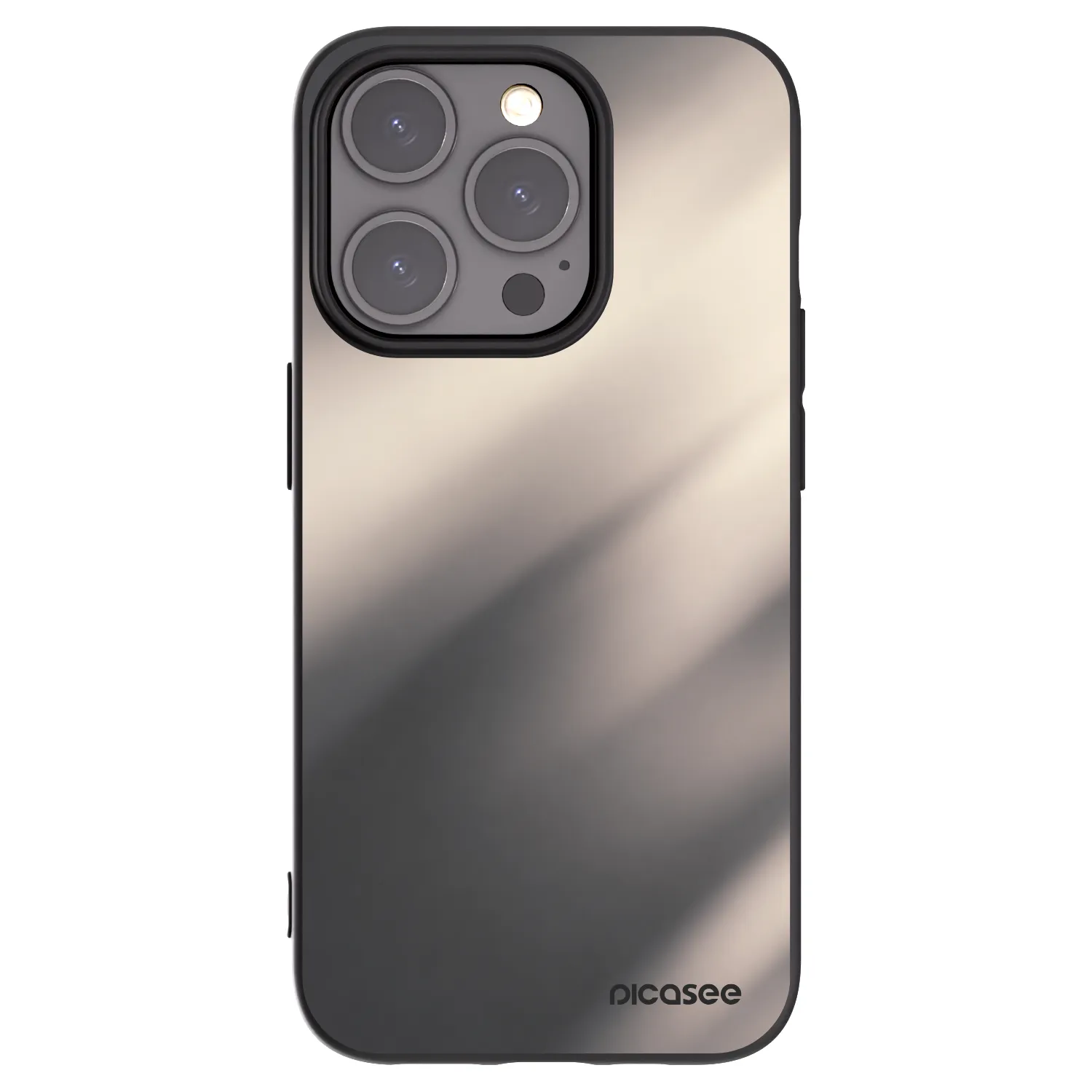 Picasee Μαύρη θήκη σιλικόνης για Apple iPhone 15 Pro - Smoky Beige