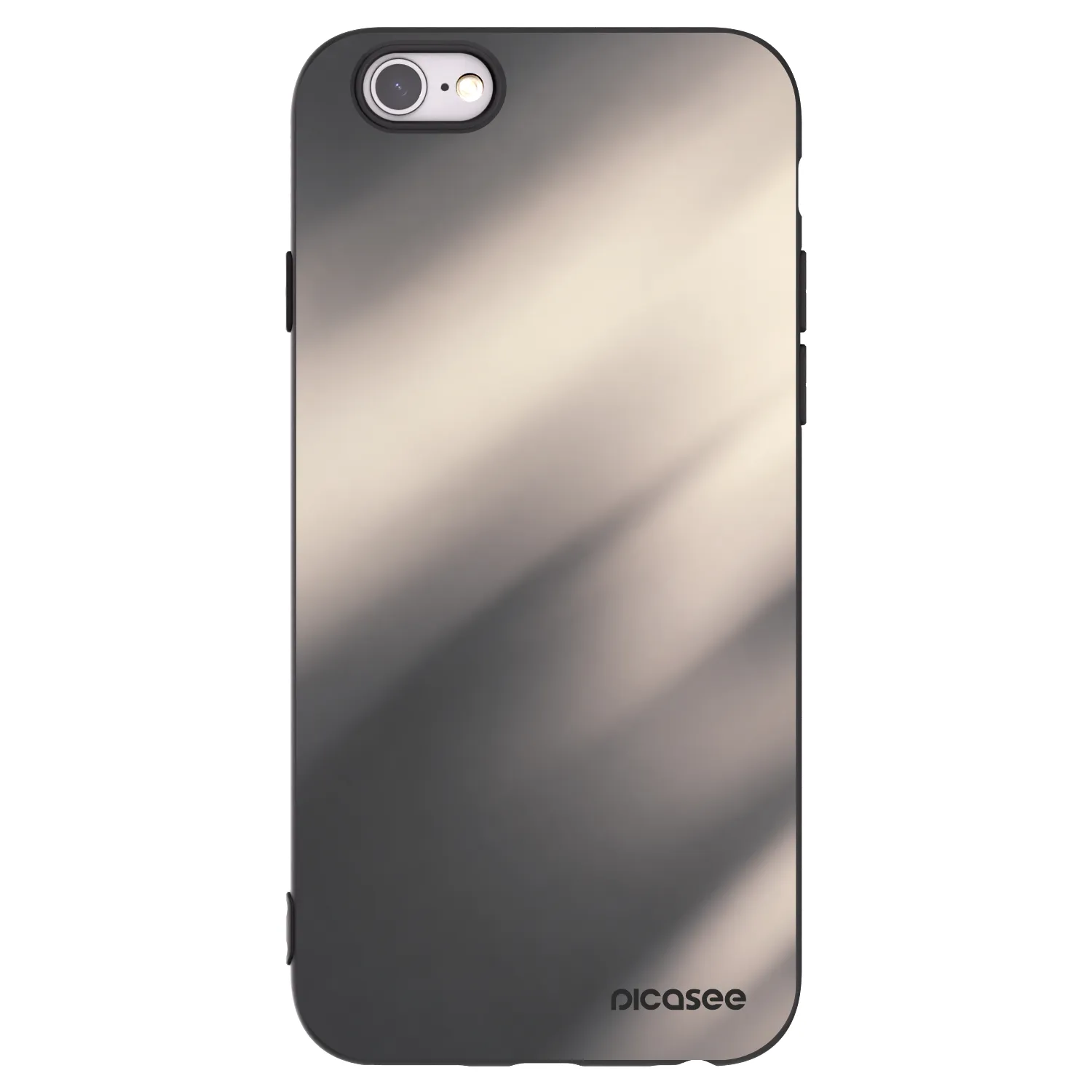 Picasee Μαύρη θήκη σιλικόνης για Apple iPhone 6/6S - Smoky Beige