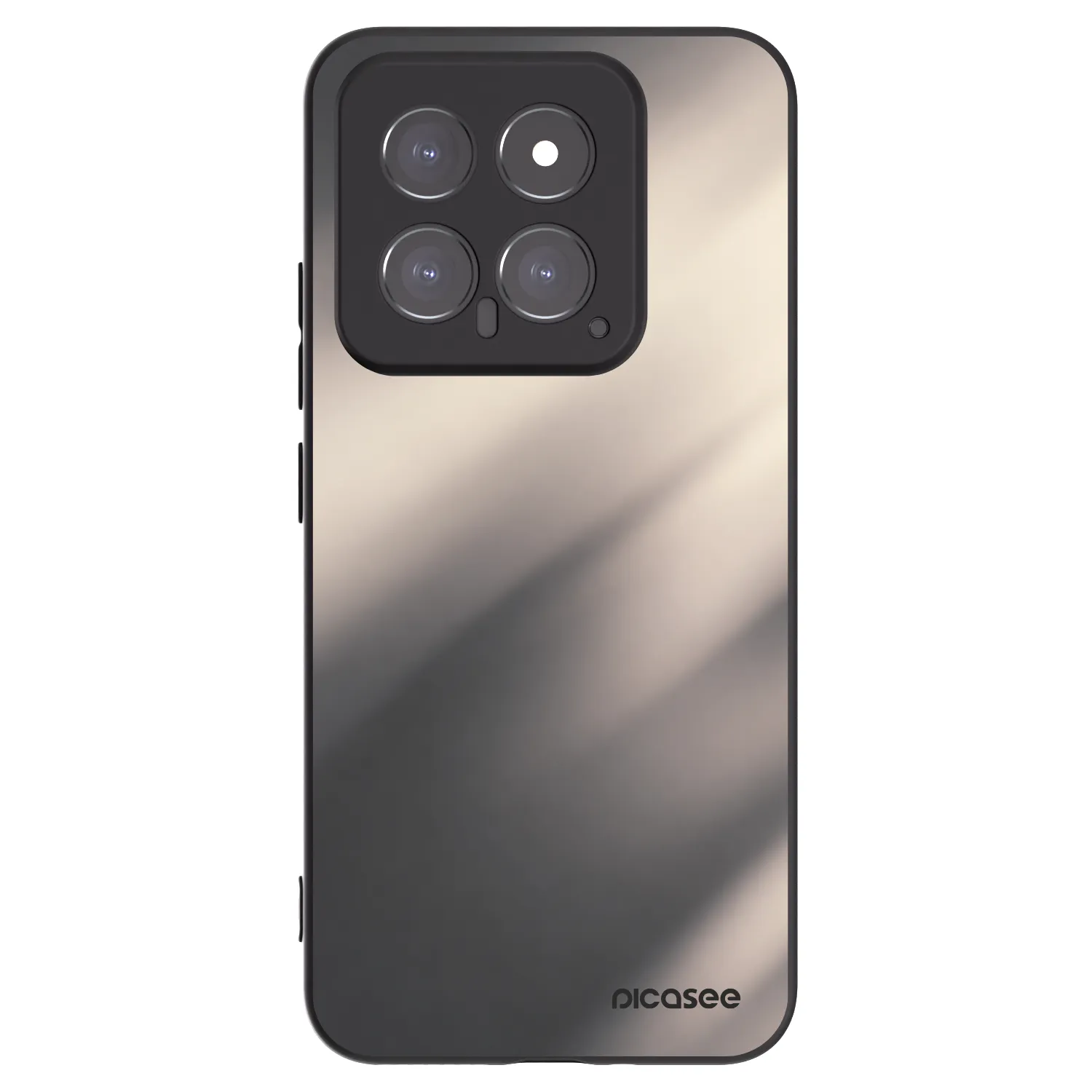Picasee Μαύρη θήκη σιλικόνης για Xiaomi 14 - Smoky Beige