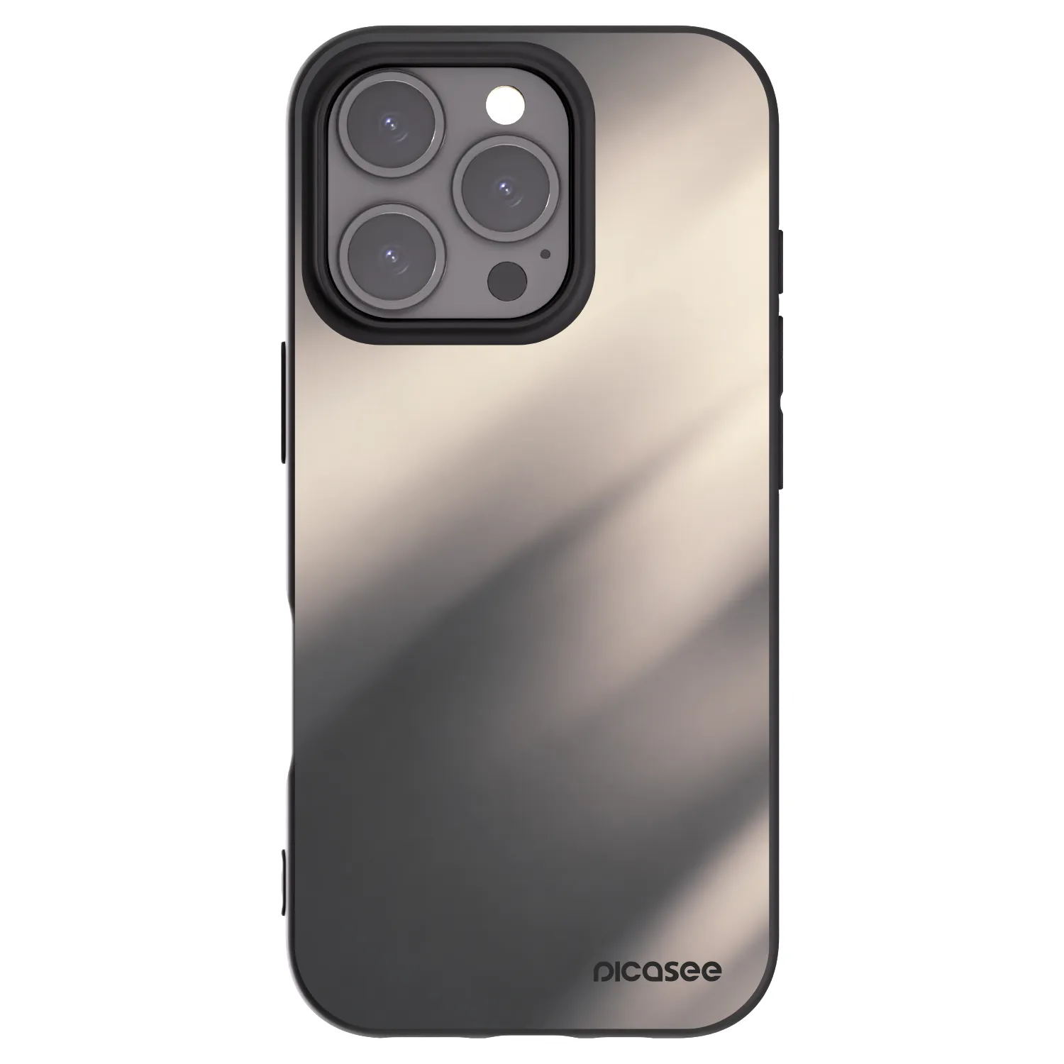 Picasee Μαύρη θήκη σιλικόνης για Apple iPhone 16 Pro - Smoky Beige
