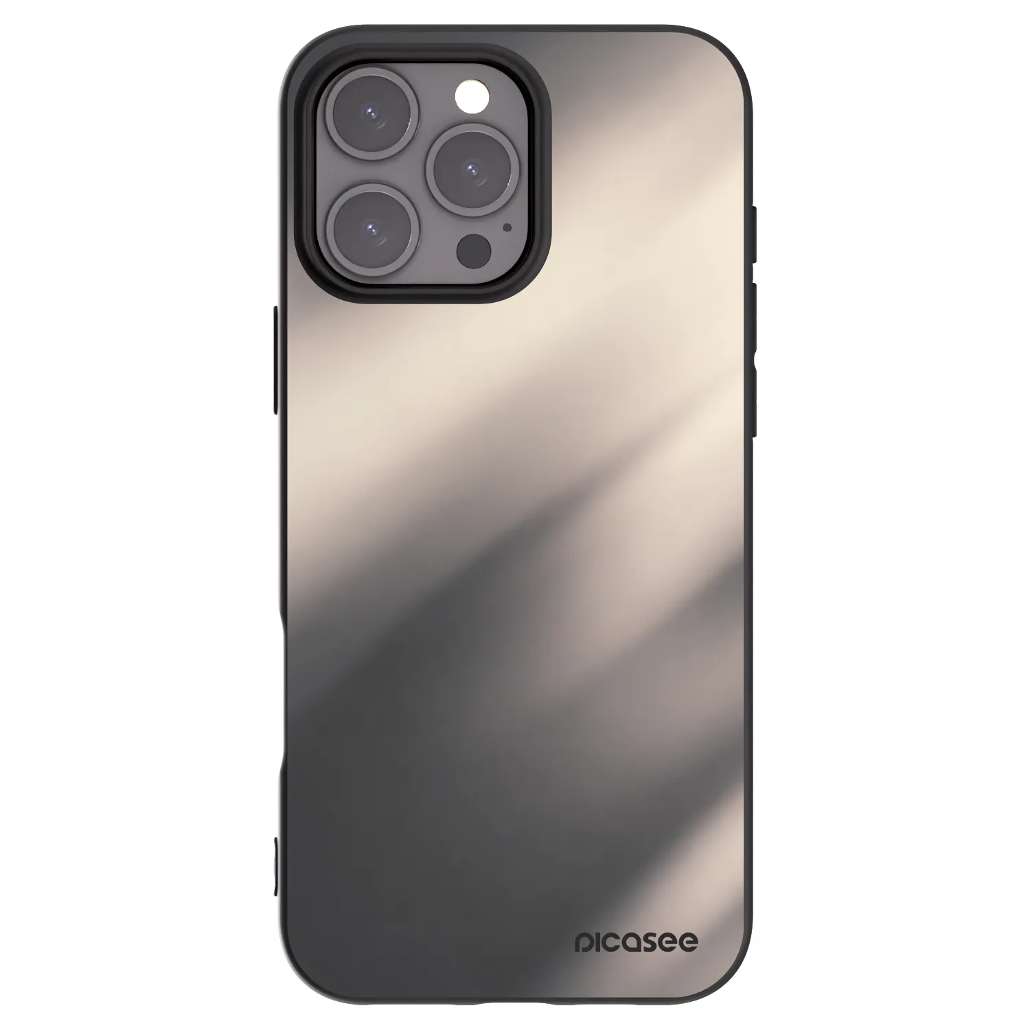 Picasee Μαύρη θήκη σιλικόνης για Apple iPhone 16 Pro Max - Smoky Beige