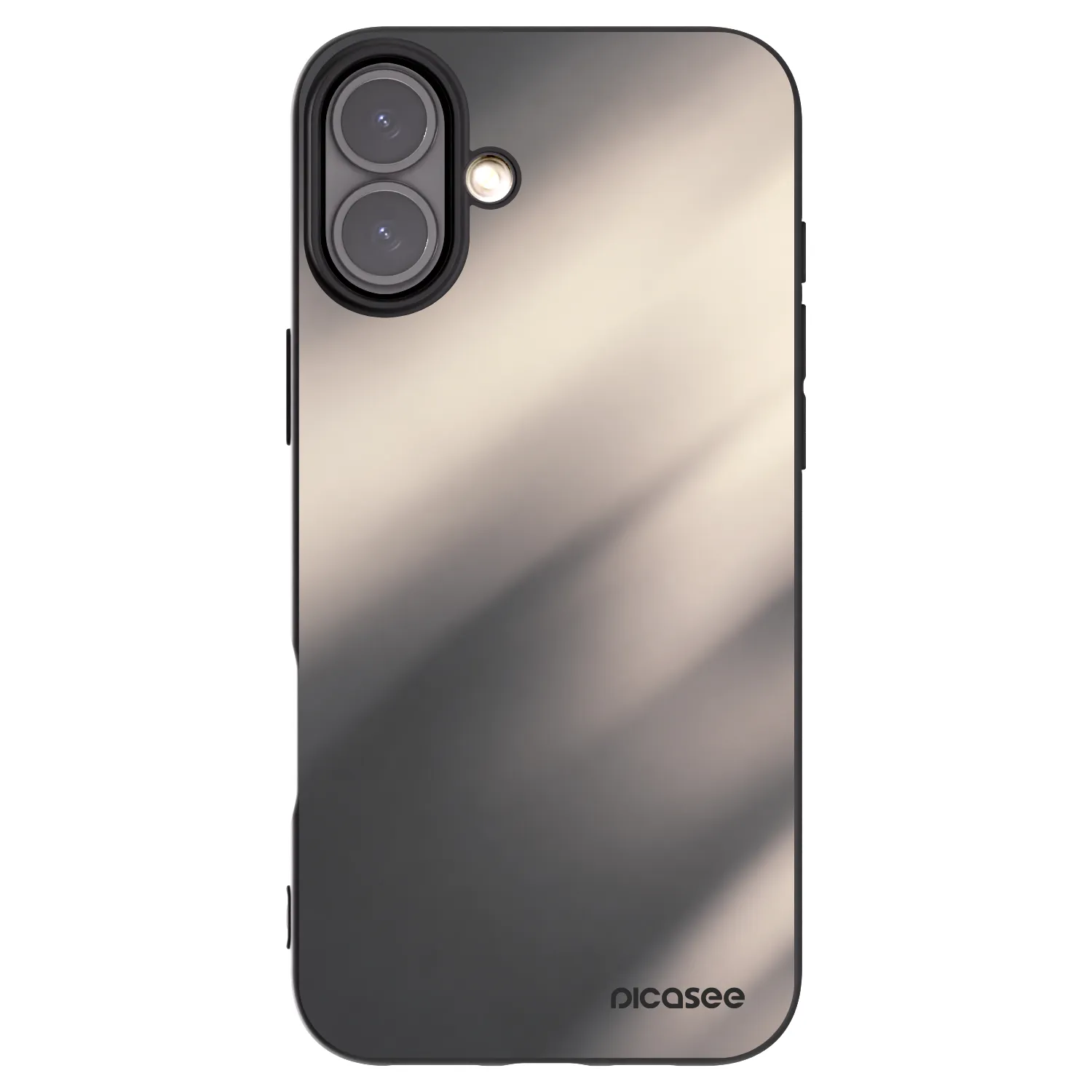Picasee Μαύρη θήκη σιλικόνης για Apple iPhone 16 Plus - Smoky Beige