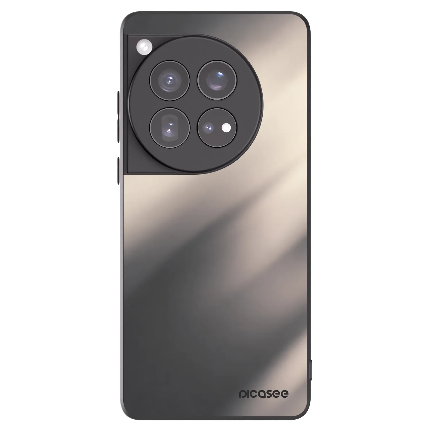 Picasee Μαύρη θήκη σιλικόνης για OnePlus 12 5G - Smoky Beige