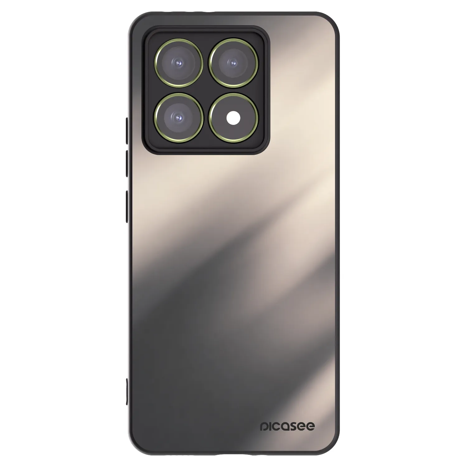 Picasee Μαύρη θήκη σιλικόνης για Xiaomi 14T - Smoky Beige