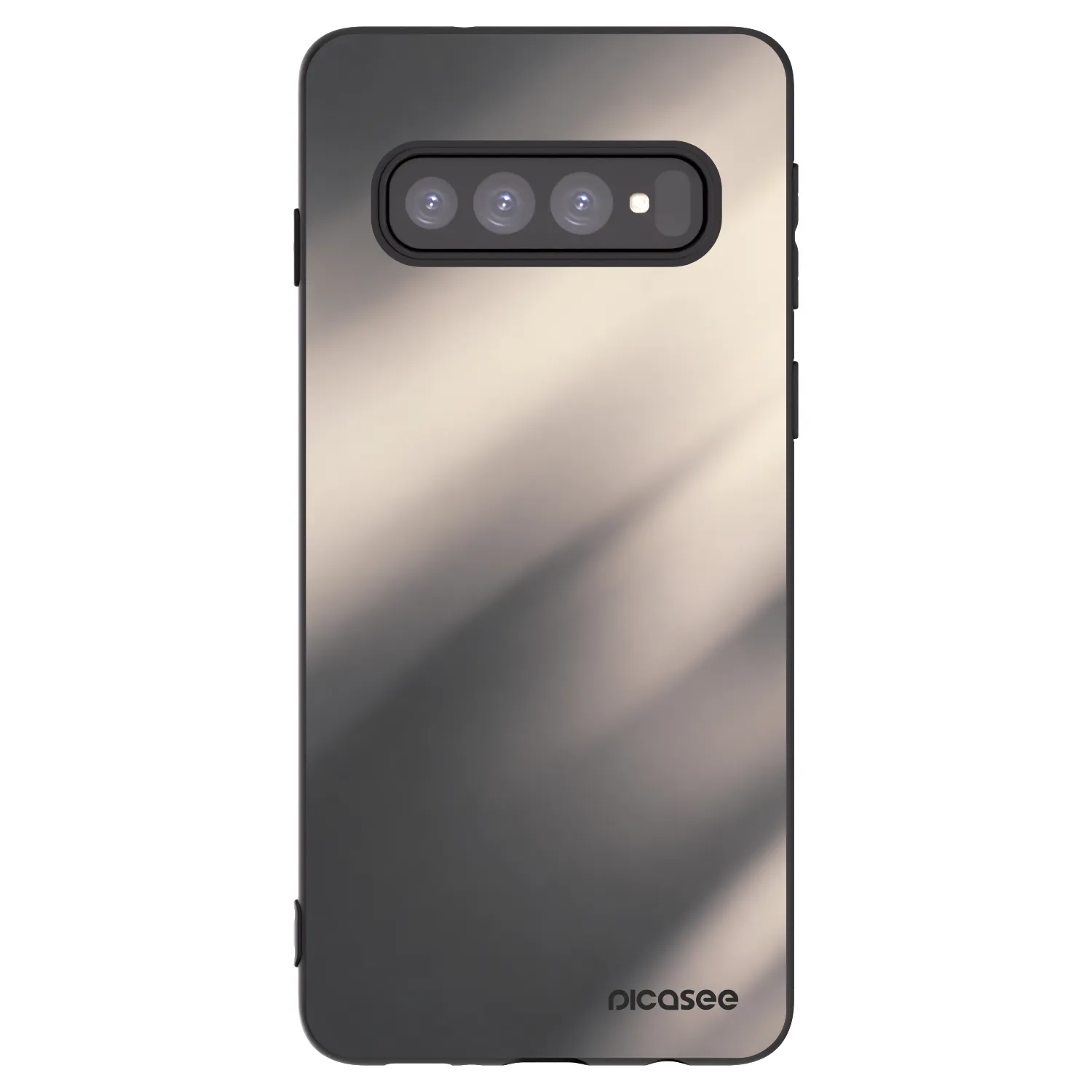 Picasee Μαύρη θήκη σιλικόνης για Samsung Galaxy S10 G973 - Smoky Beige