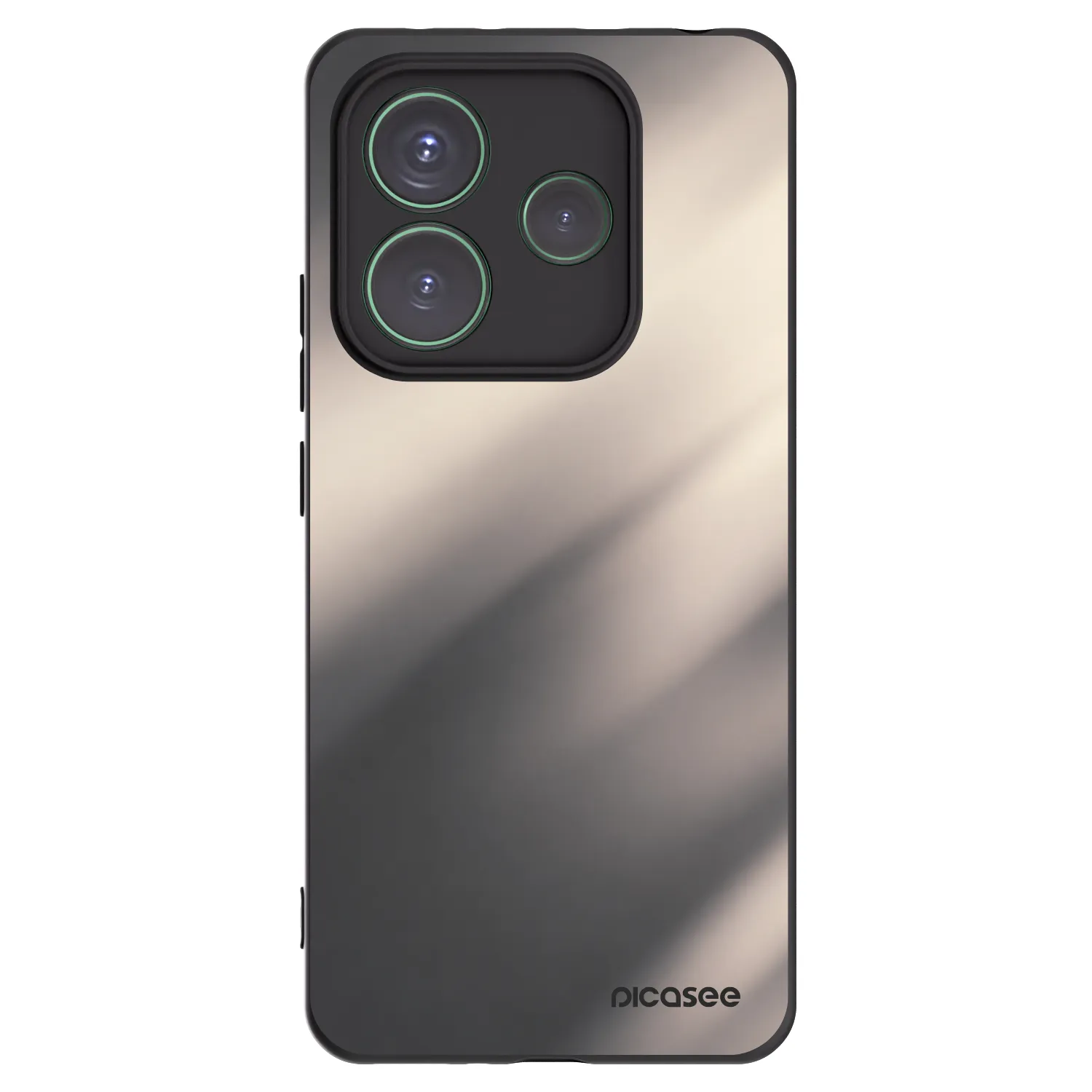 Picasee Μαύρη θήκη σιλικόνης για Xiaomi Redmi Note 14 5G - Smoky Beige