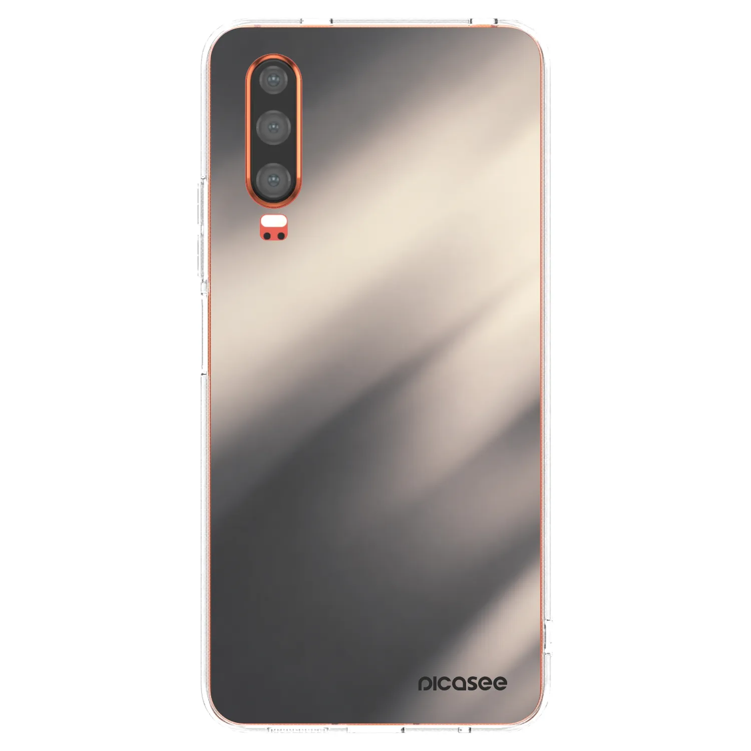 Picasee διαφανής θήκη σιλικόνης Huawei P30 - Smoky Beige
