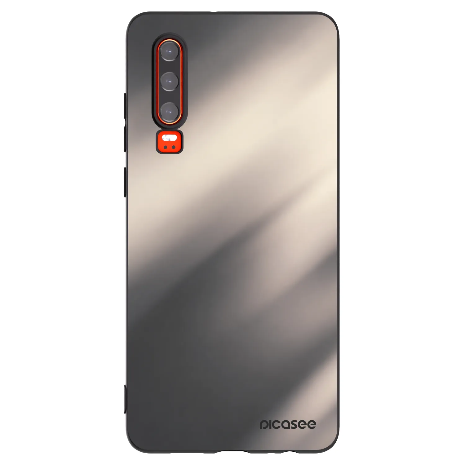 Picasee Μαύρη θήκη σιλικόνης για Huawei P30 - Smoky Beige