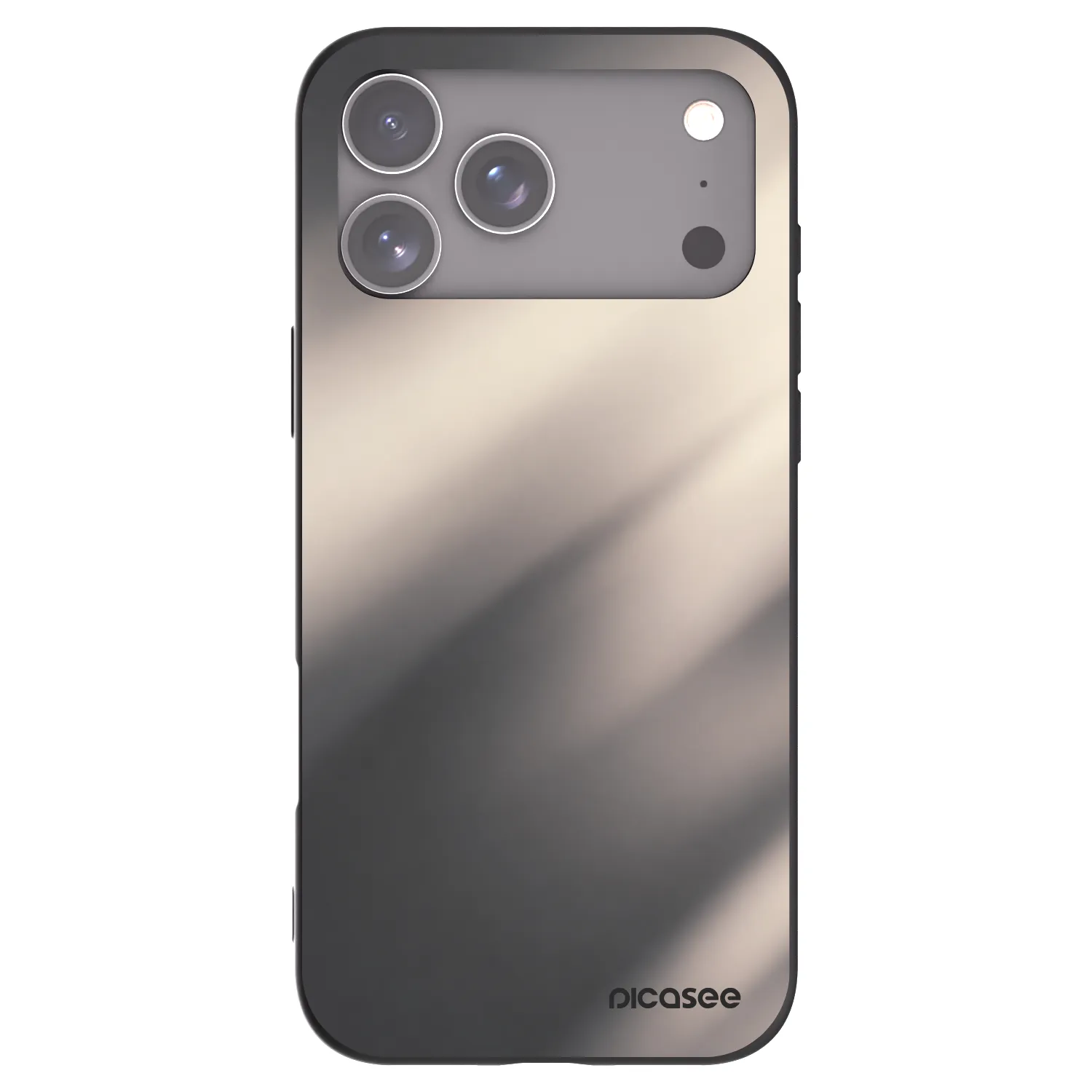Picasee Μαύρη θήκη σιλικόνης για Apple iPhone 17 Pro Max - Smoky Beige