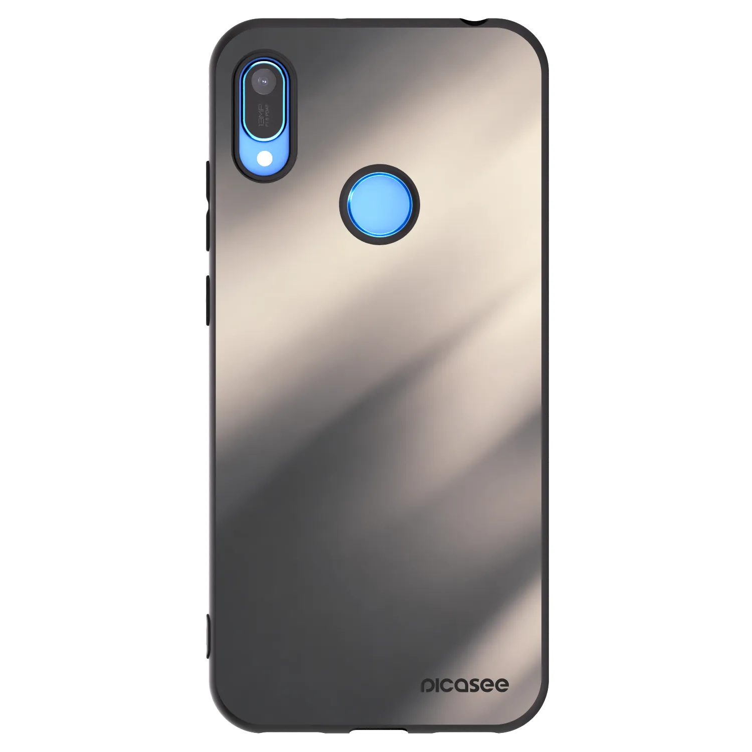 Picasee Μαύρη θήκη σιλικόνης για Huawei Y6 2019 - Smoky Beige