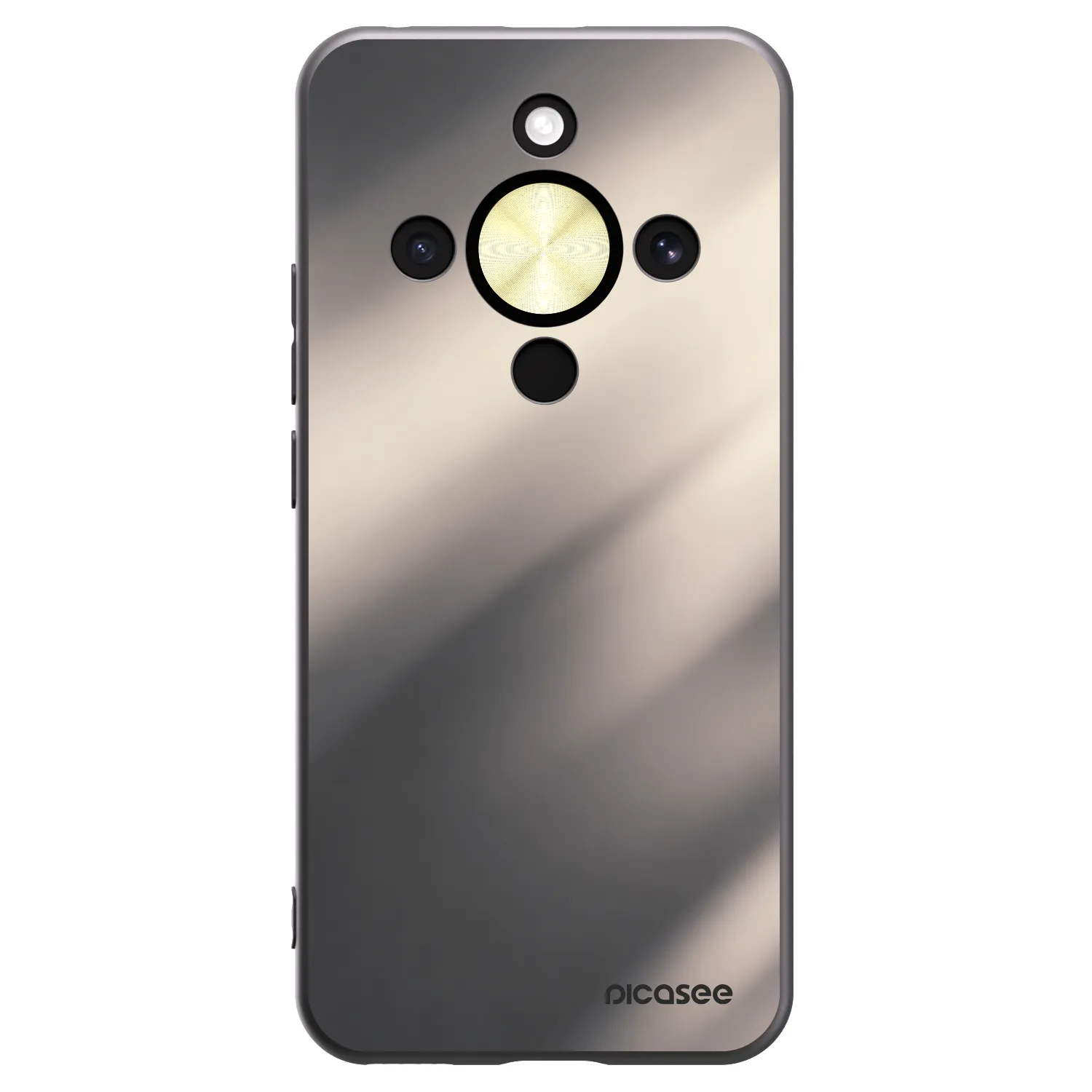 Picasee Μαύρη θήκη σιλικόνης για Honor Magic8 Lite 5G - Smoky Beige