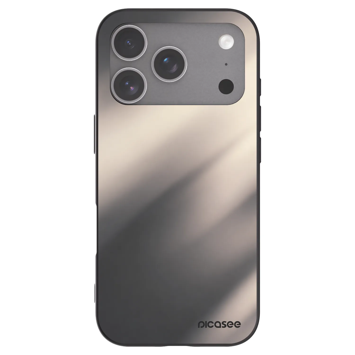 Picasee Μαύρη θήκη σιλικόνης για Apple iPhone 18 Pro - Smoky Beige