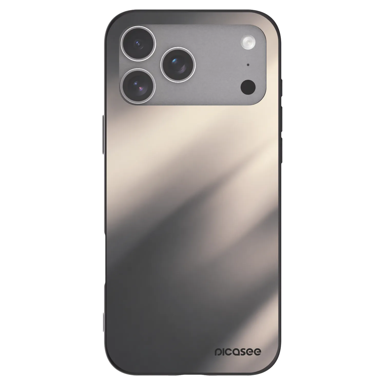 Picasee Μαύρη θήκη σιλικόνης για Apple iPhone 18 Pro Max - Smoky Beige