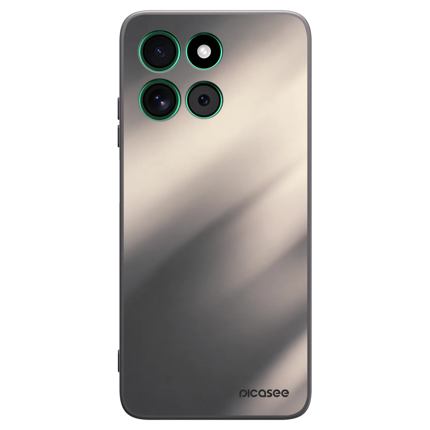Picasee Μαύρη θήκη σιλικόνης για Motorola Moto G57 Power - Smoky Beige