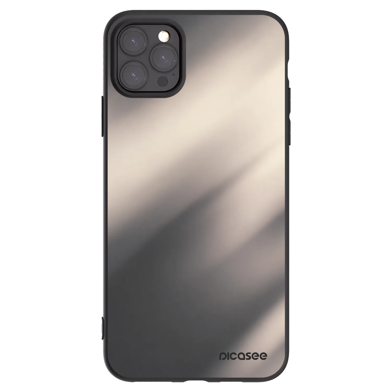 Picasee Μαύρη θήκη σιλικόνης για Apple iPhone 11 Pro Max - Smoky Beige