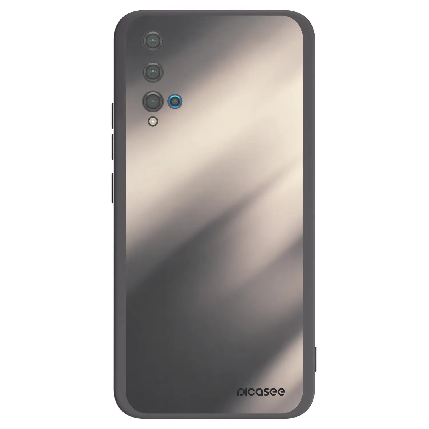 Picasee Μαύρη θήκη σιλικόνης για Huawei Nova 5T - Smoky Beige