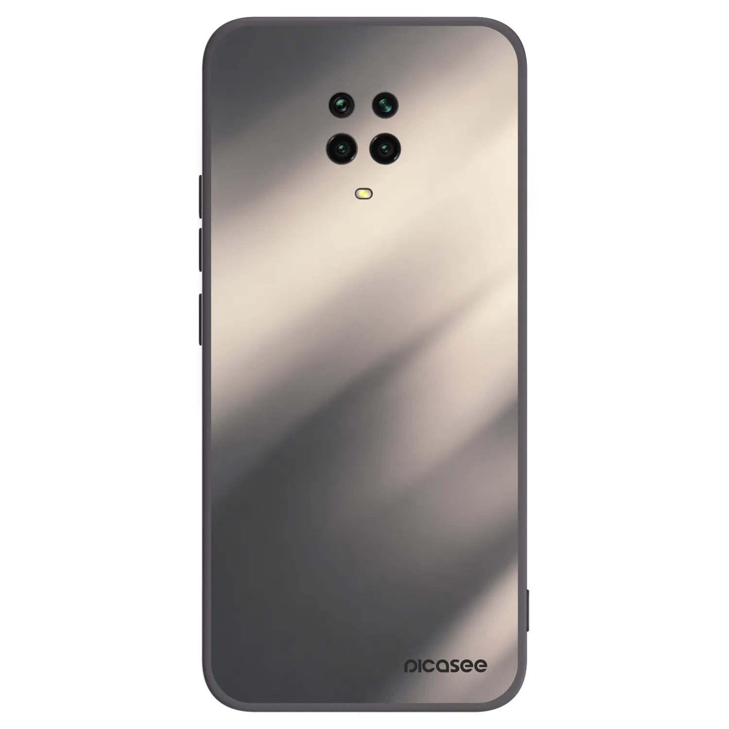 Picasee Μαύρη θήκη σιλικόνης για Xiaomi Redmi Note 9 Pro - Smoky Beige