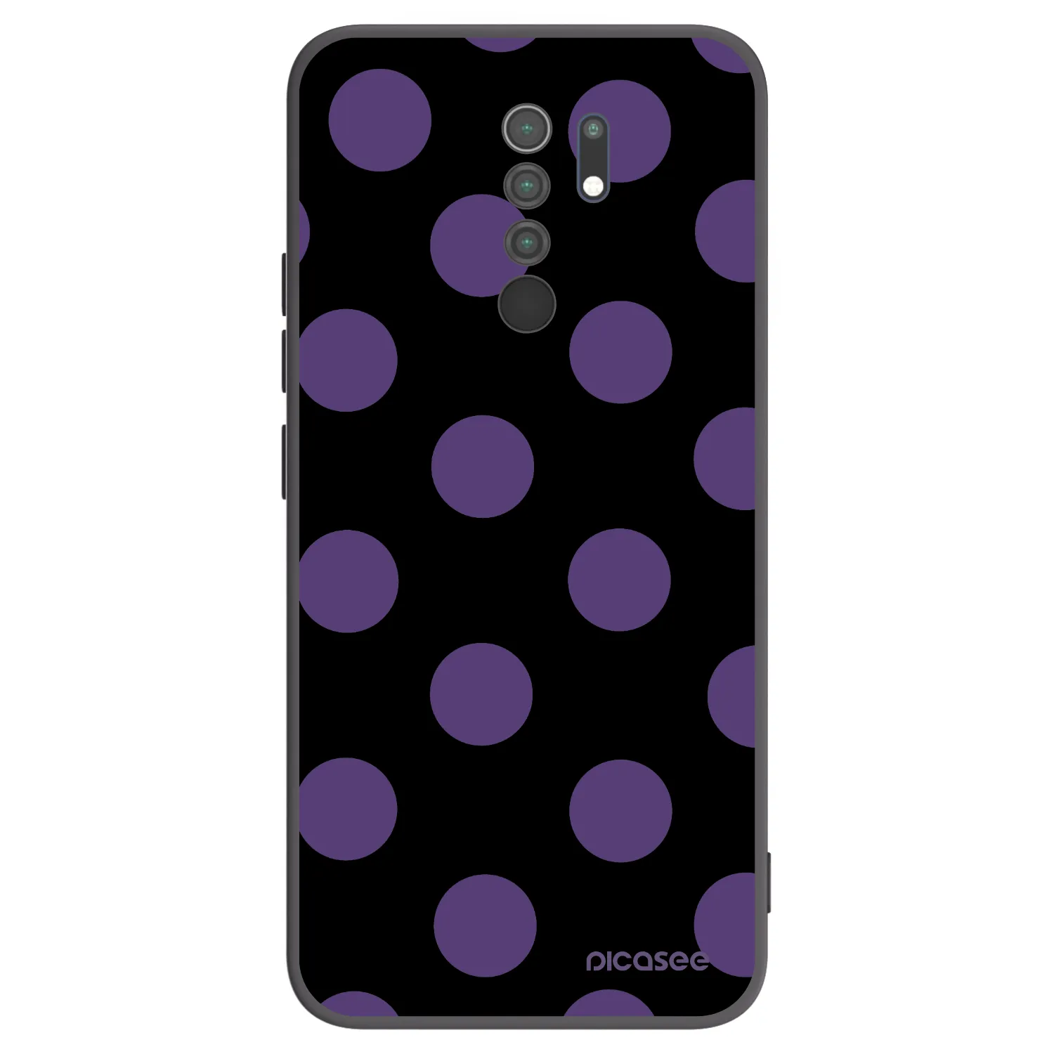 Picasee Μαύρη θήκη σιλικόνης για Xiaomi Redmi 9 - Big flickers