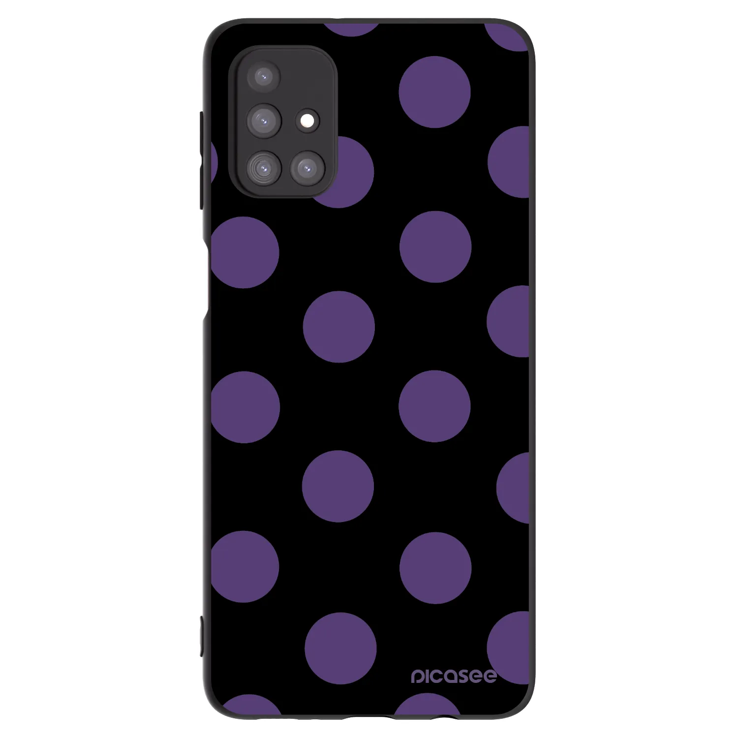 Picasee Μαύρη θήκη σιλικόνης για Samsung Galaxy M31s - Big flickers